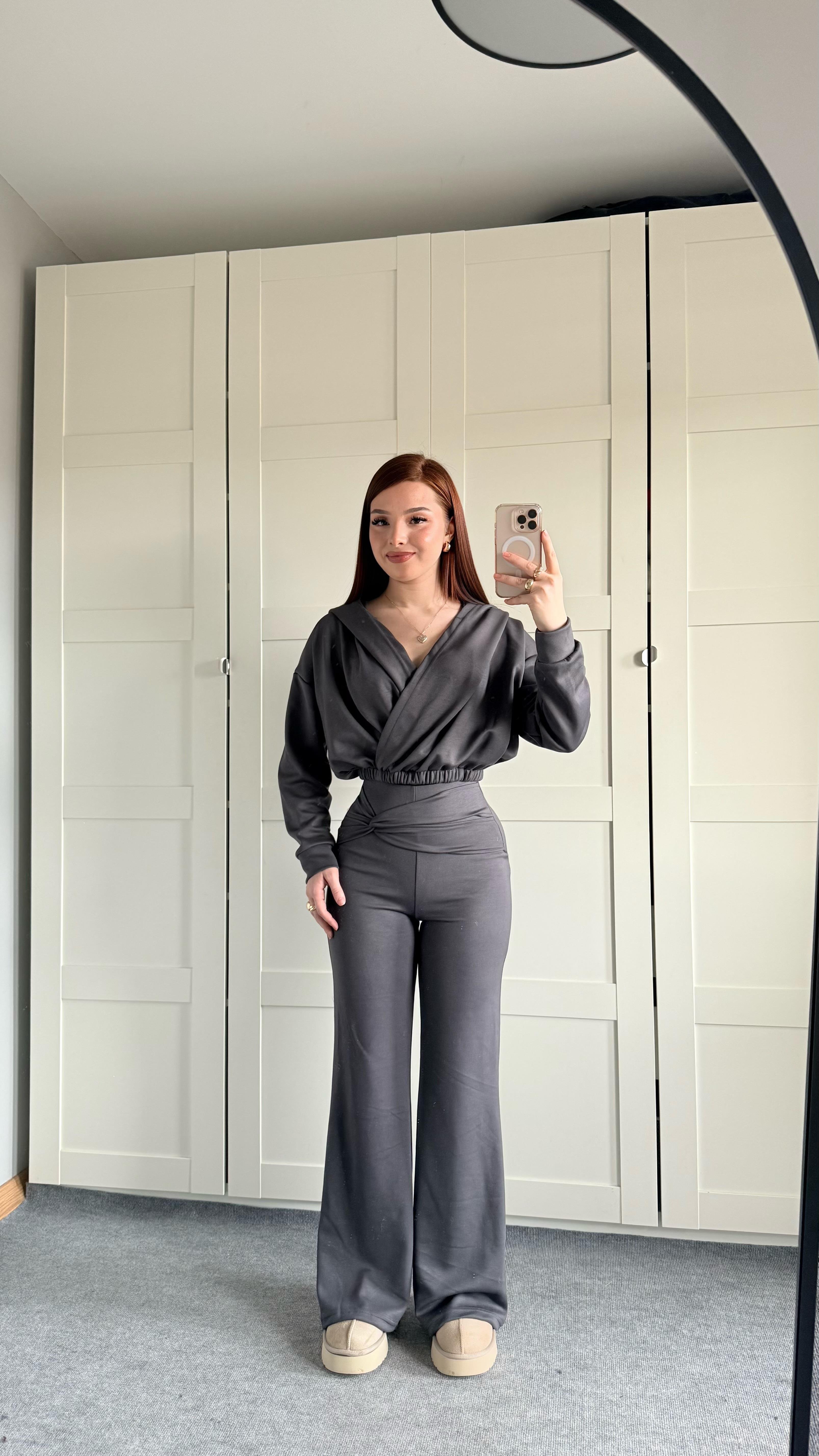 Oys. Kruvaze Modal Eşofman Takımı Gri