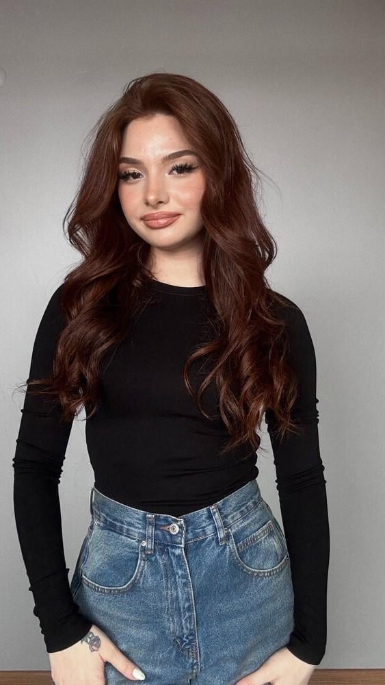 Pamuklu Crop Siyah