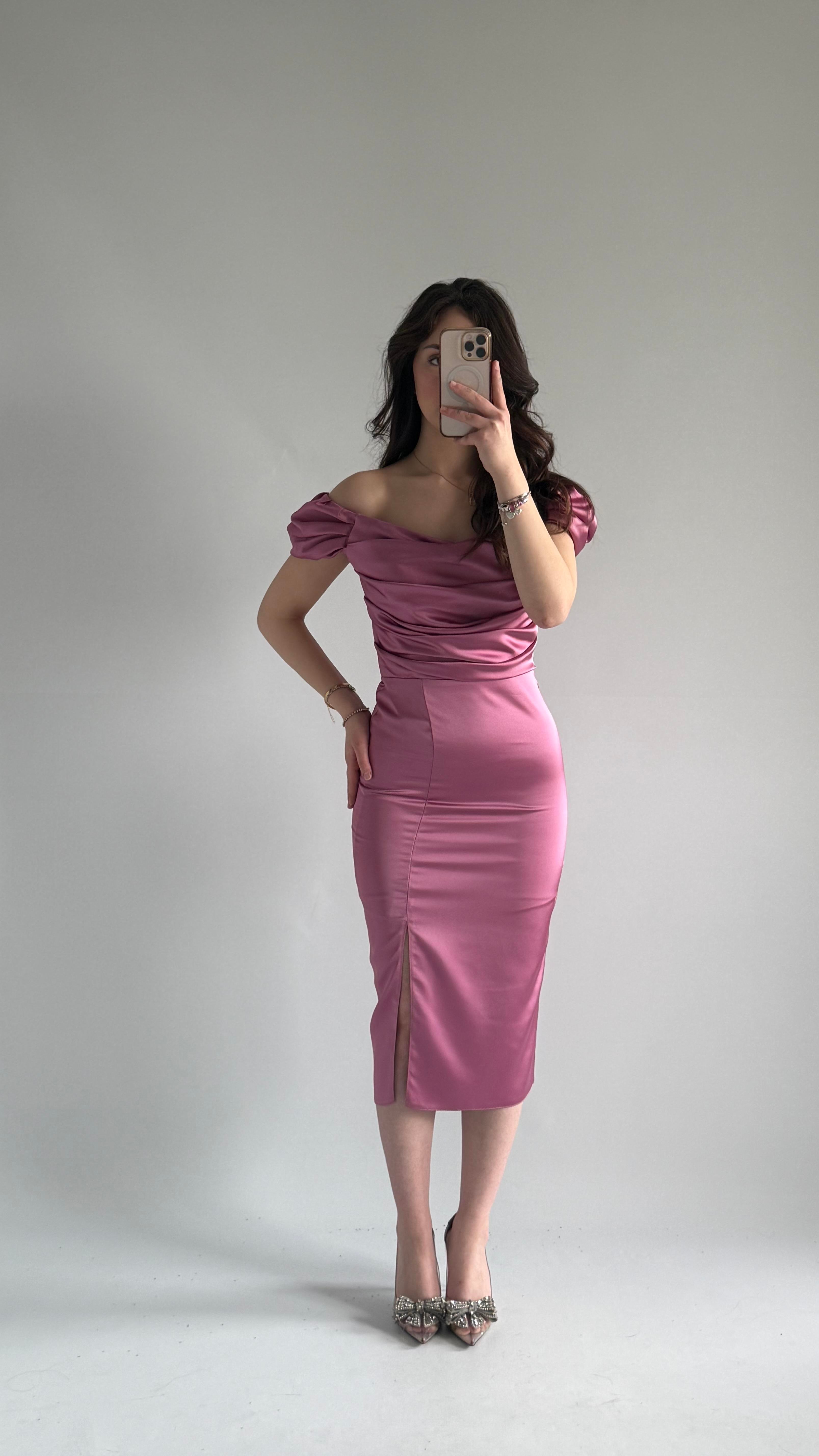 Pandora Midi Abiye Pembe