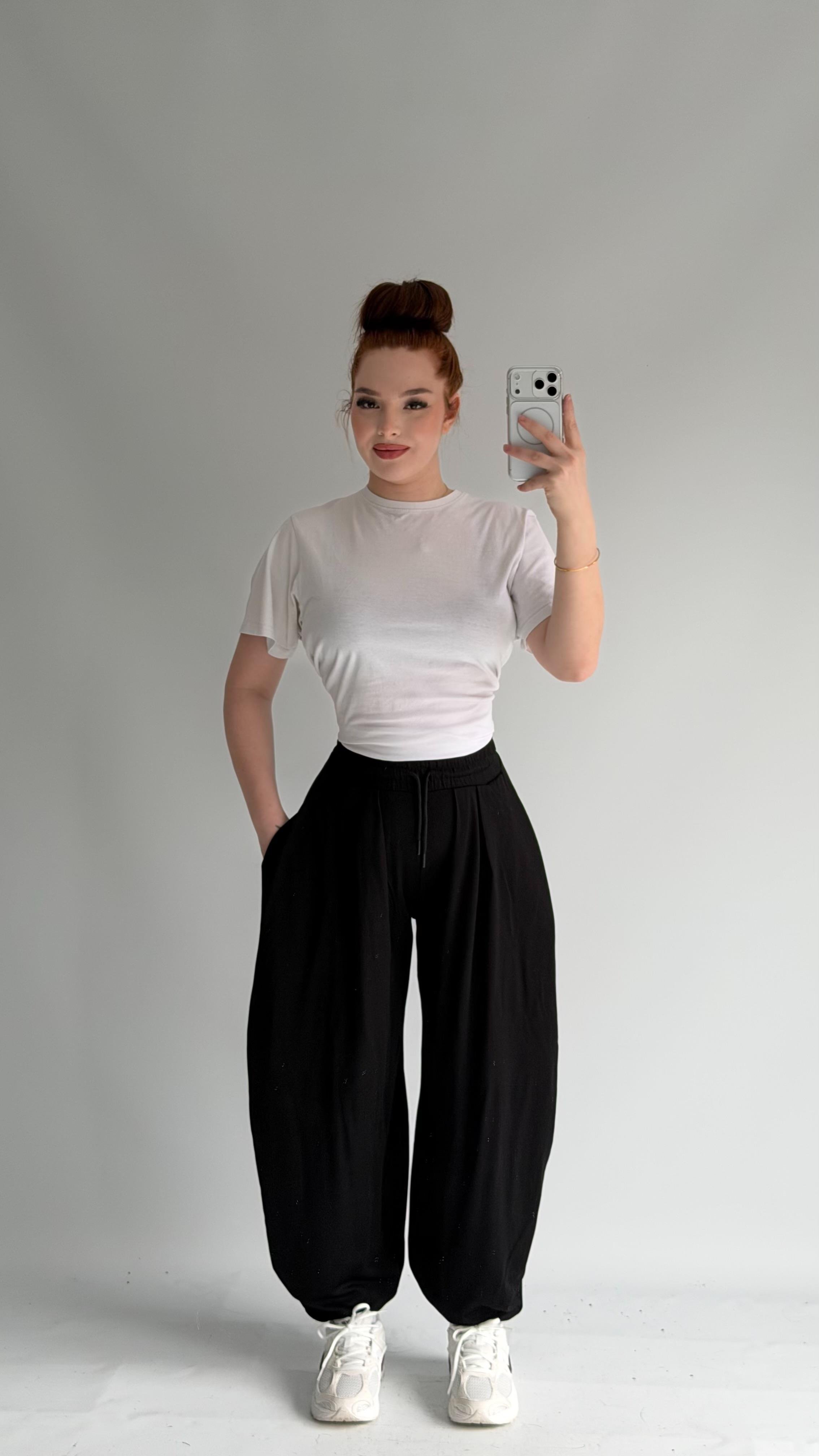 Şalvar Eşofman Oversize Siyah 