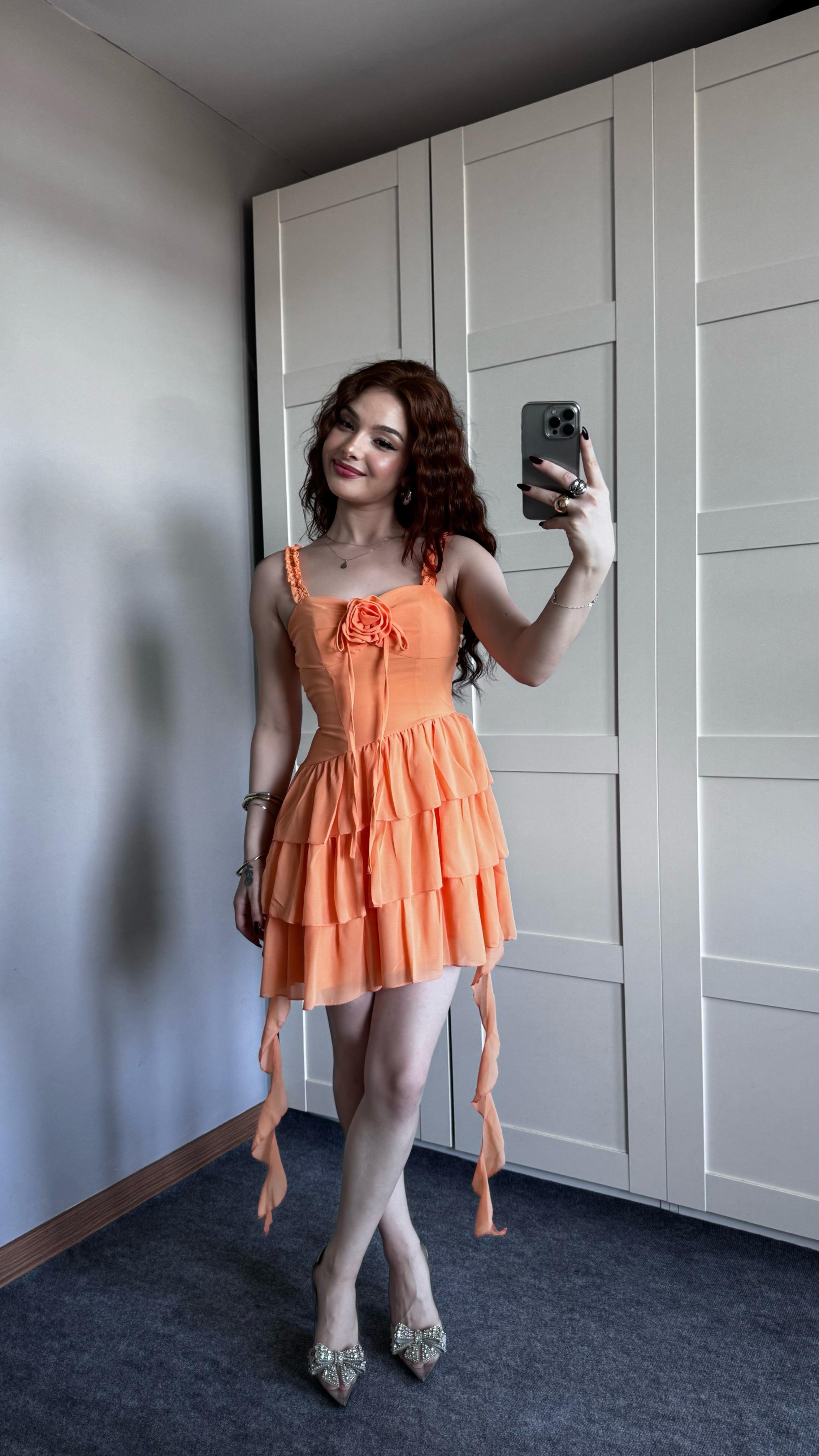 Stella Turuncu Elbise