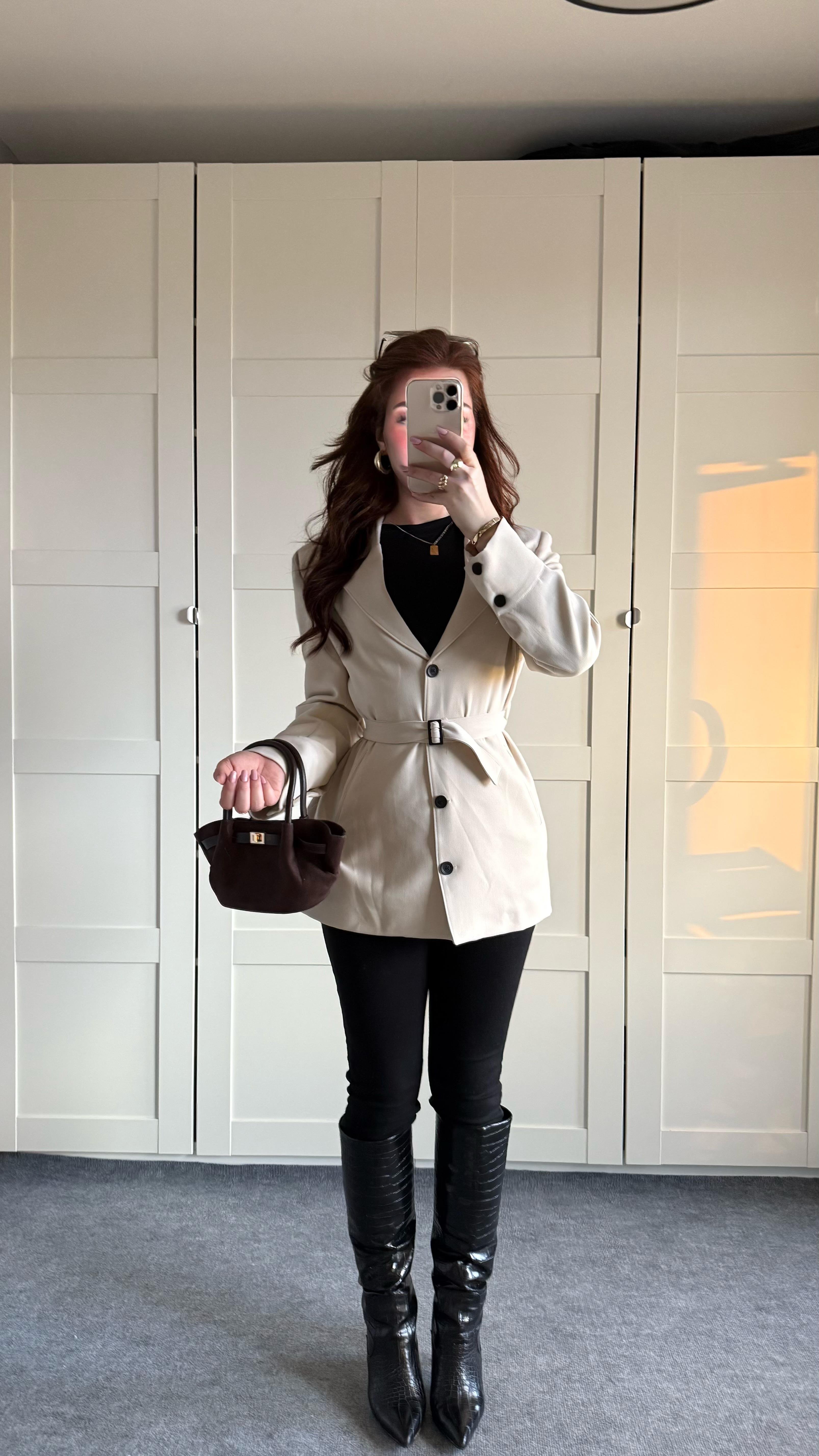 Zara Tasarım Blazer Ceket Bej