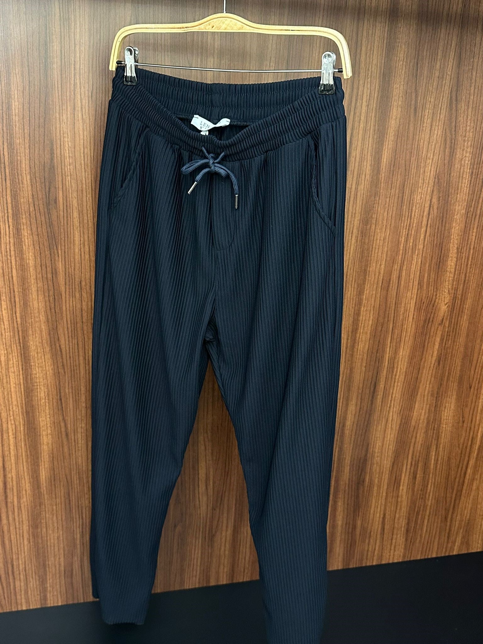 Çizgili Beli Lastikli Pantolon