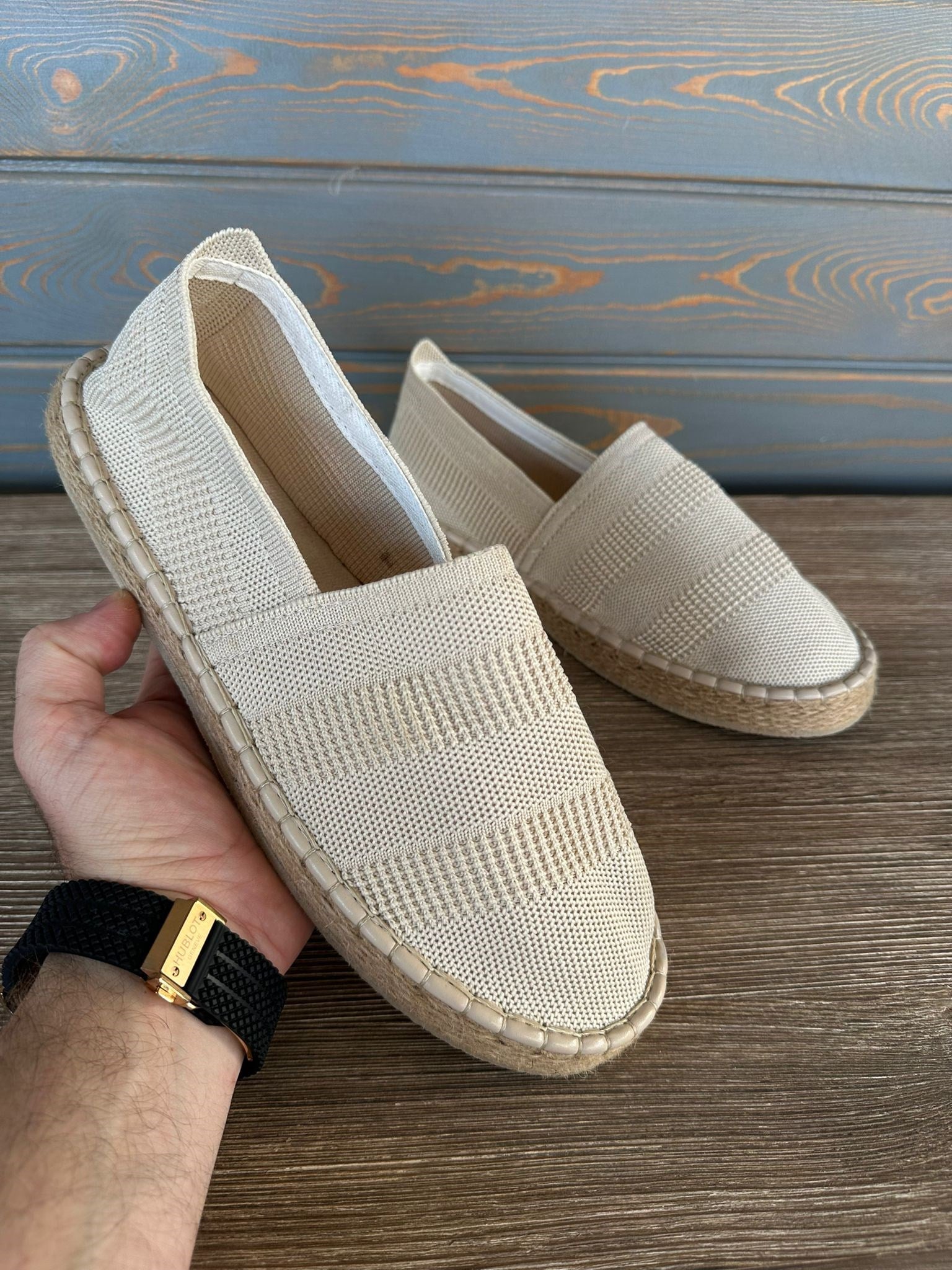 Hasır Taban Keten Espadril