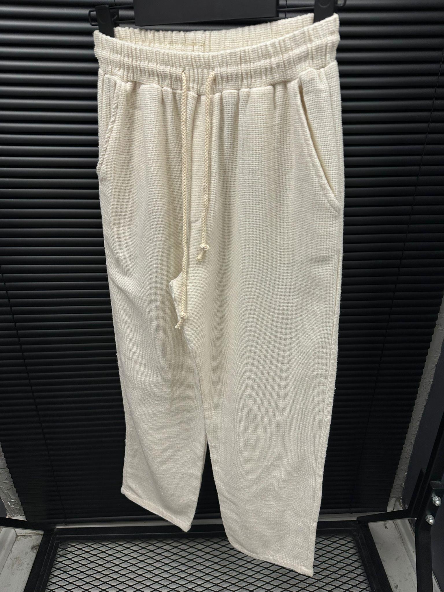Kafes Baggy Keten Pantolon - Antrasit