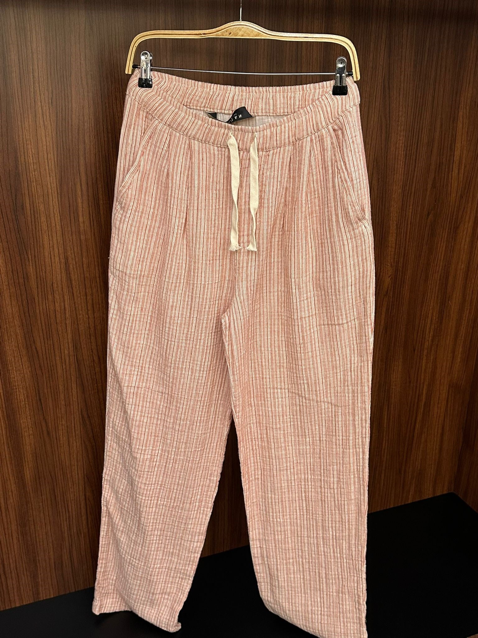 Krabi Müslin Kumaş Çizgili Pantolon