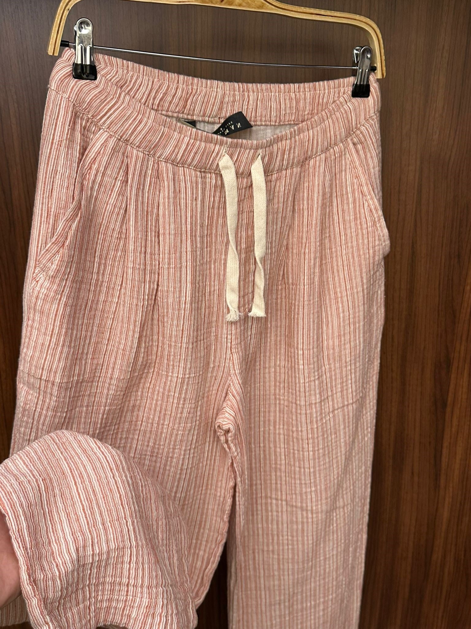 Krabi Müslin Kumaş Çizgili Pantolon