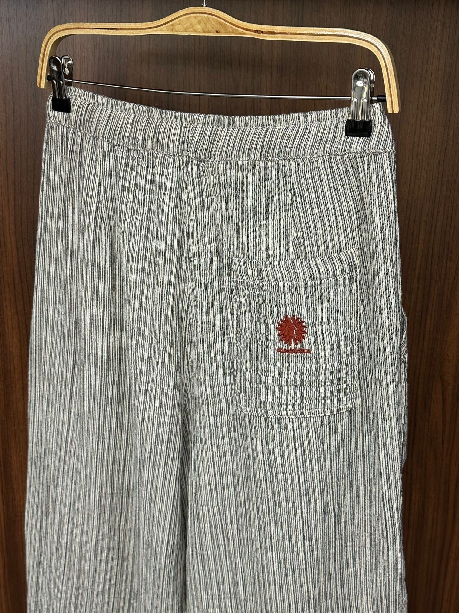 Krabi Müslin Kumaş Çizgili Pantolon