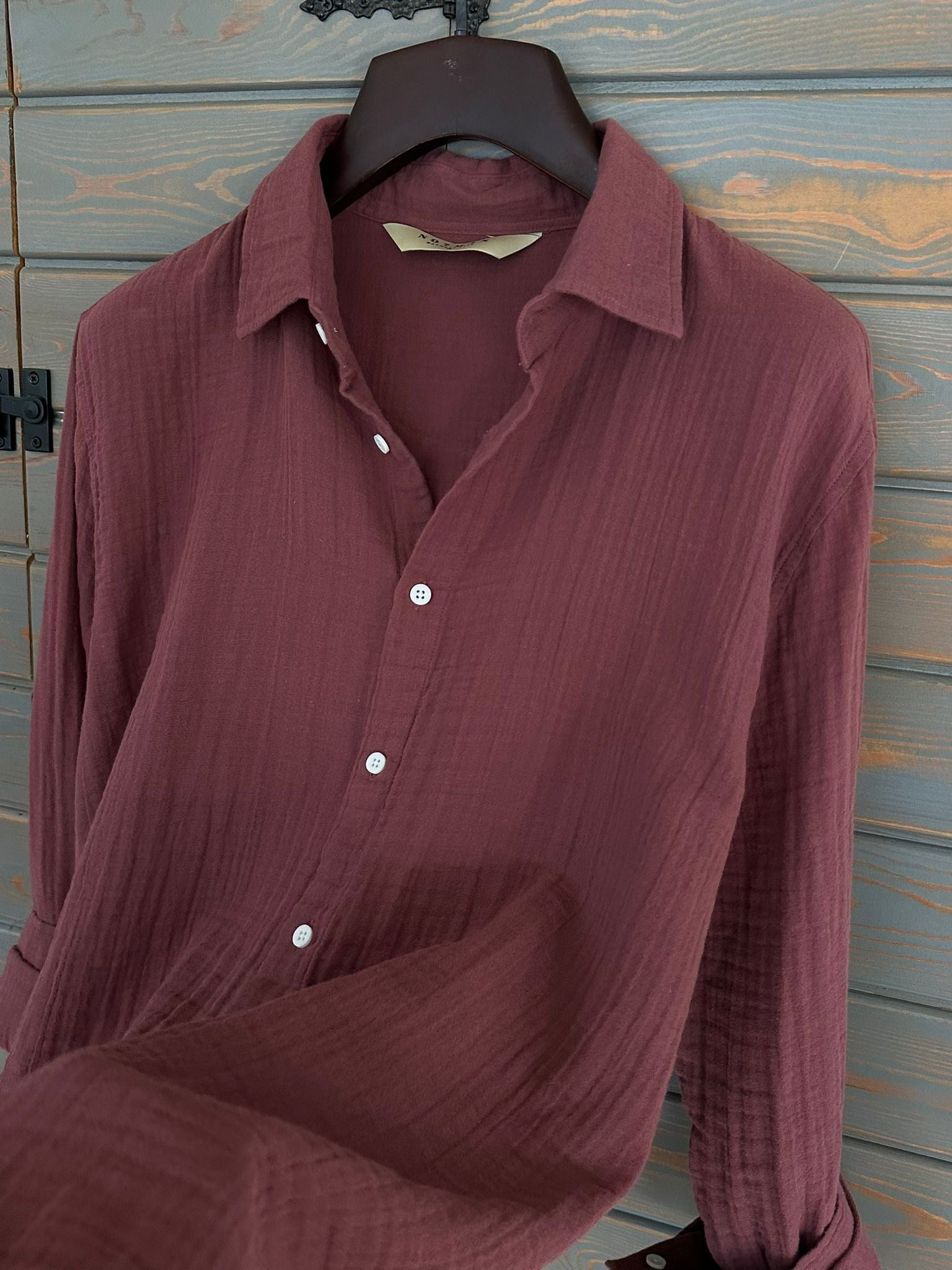 Mikonos Cep Detaylı Basic Müslin Gömlek