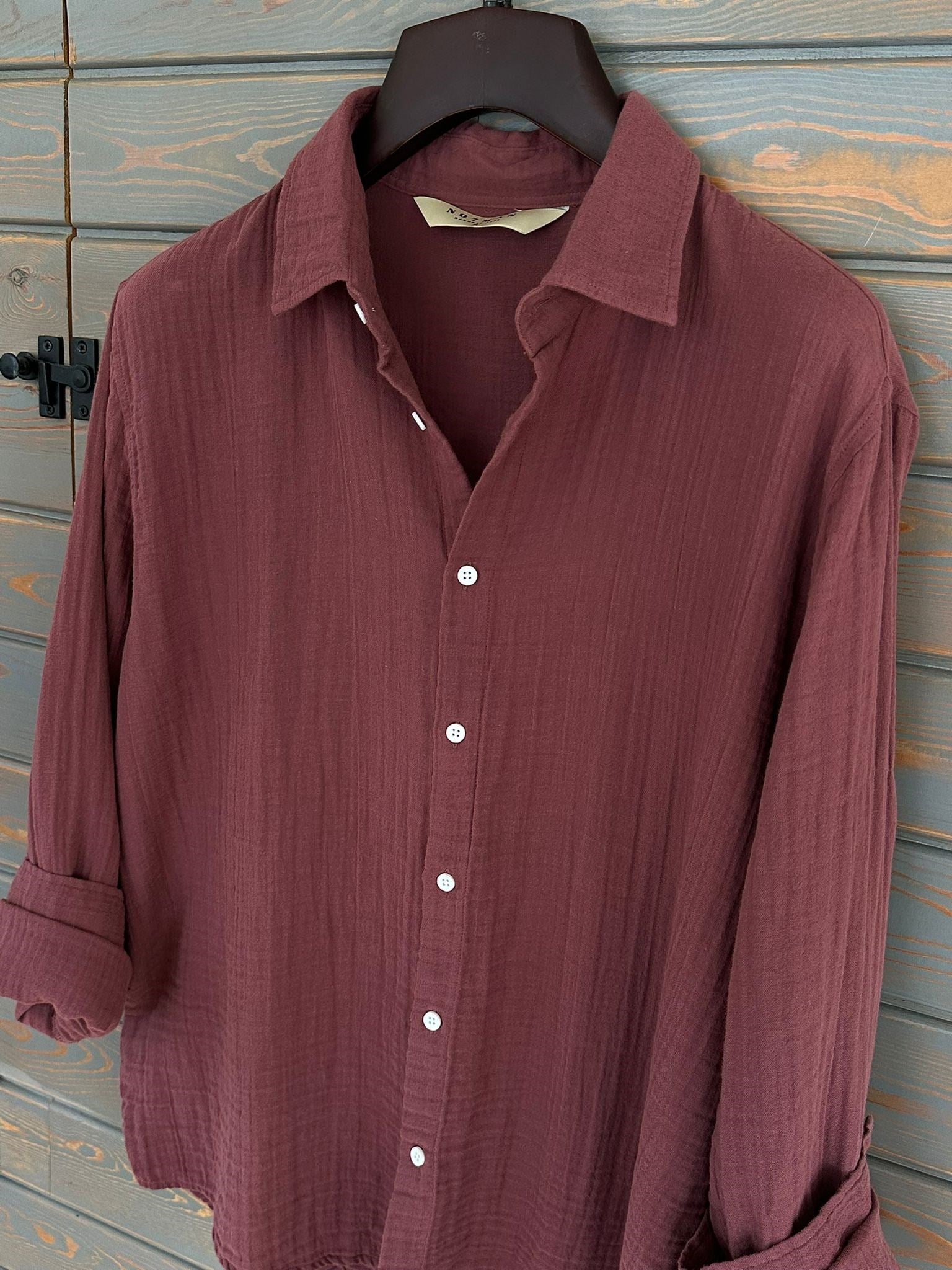 Mikonos Cep Detaylı Basic Müslin Gömlek