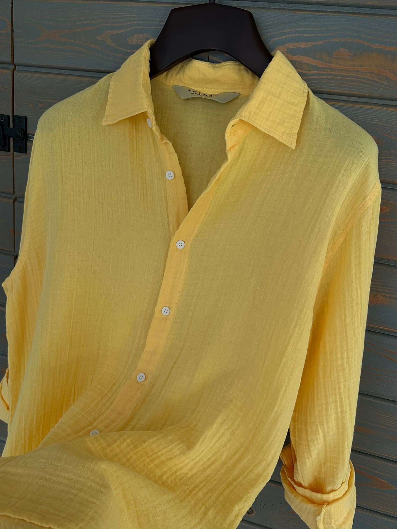 Mikonos Cep Detaylı Basic Müslin Gömlek