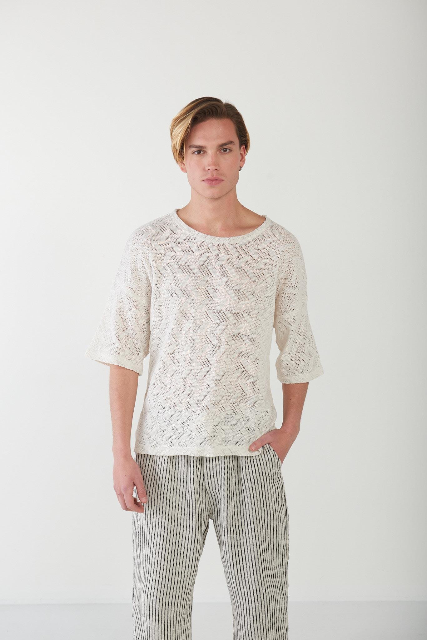 Oversize Jakar Triko T-Shirt