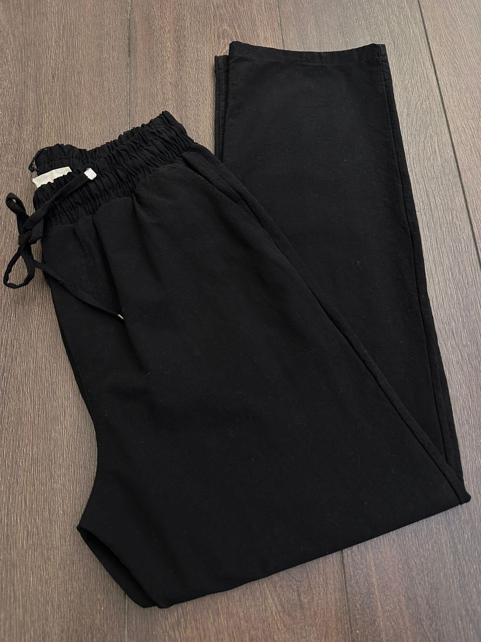 Yıkama Kumas Keten Baggy Keten  Pantolon