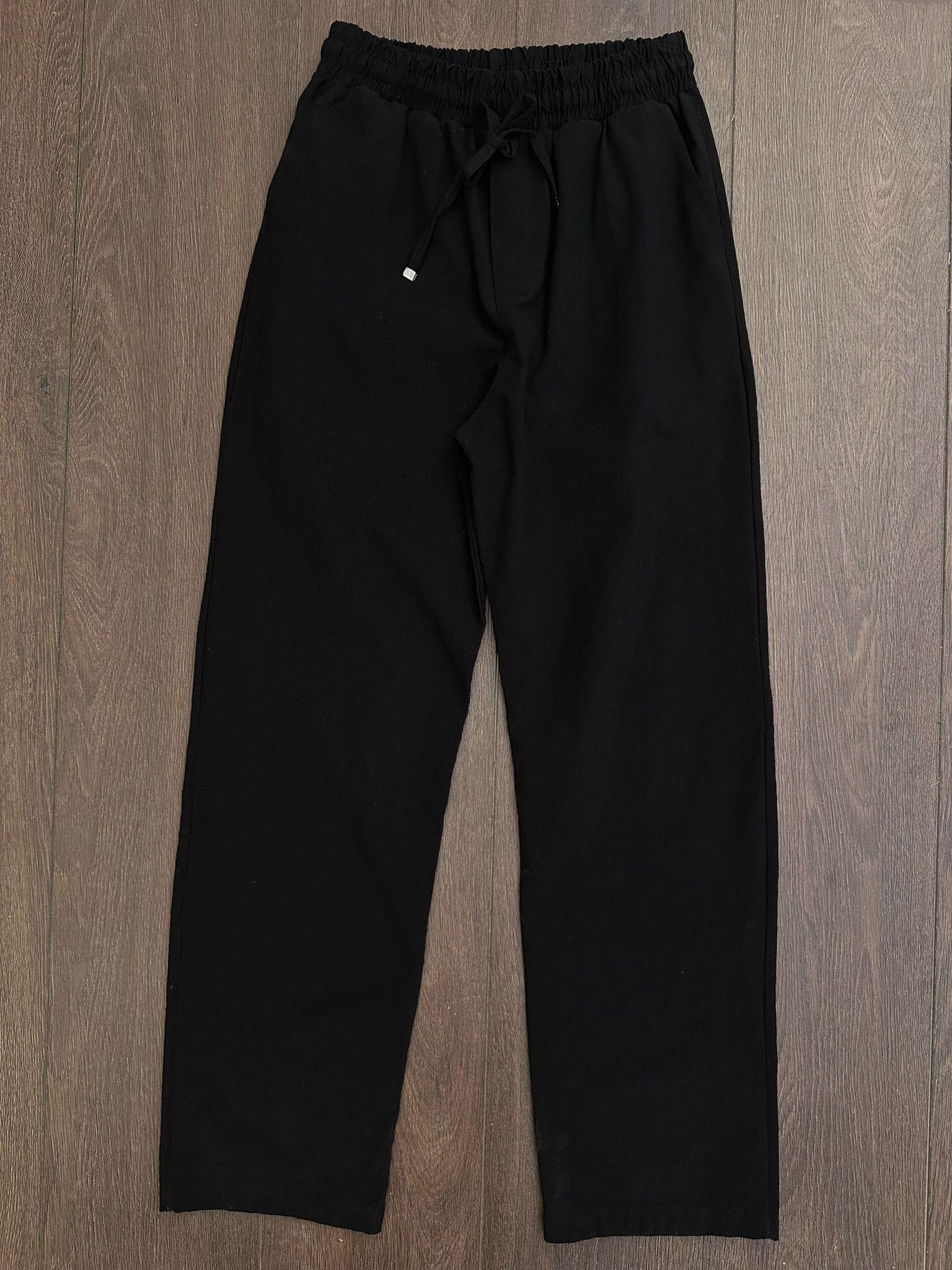 Yıkama Kumas Keten Baggy Keten  Pantolon