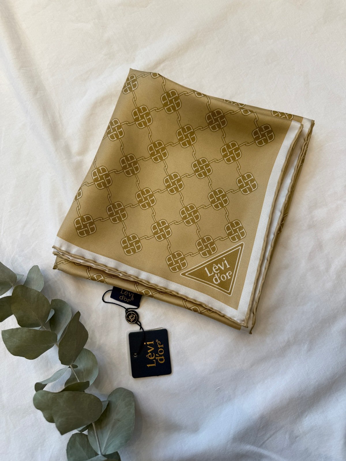 Levidor Twill İpek Eşarp - Gold