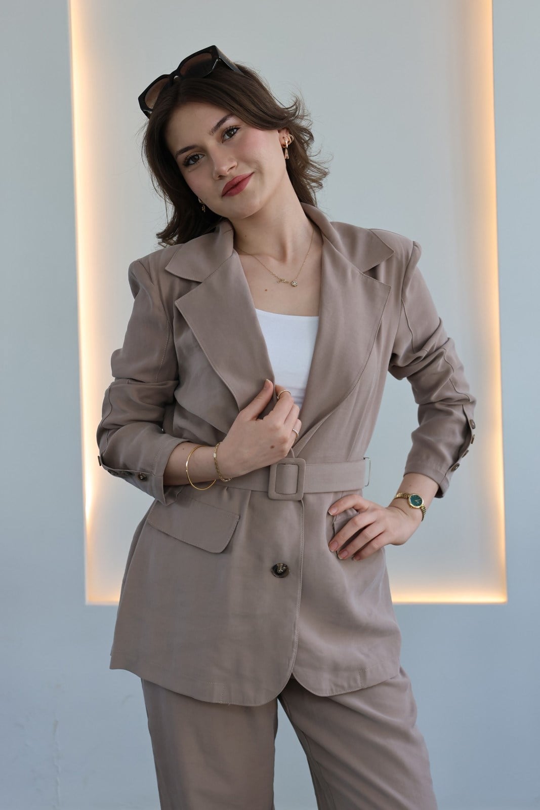 Modal Kumaş Ceketli Takım