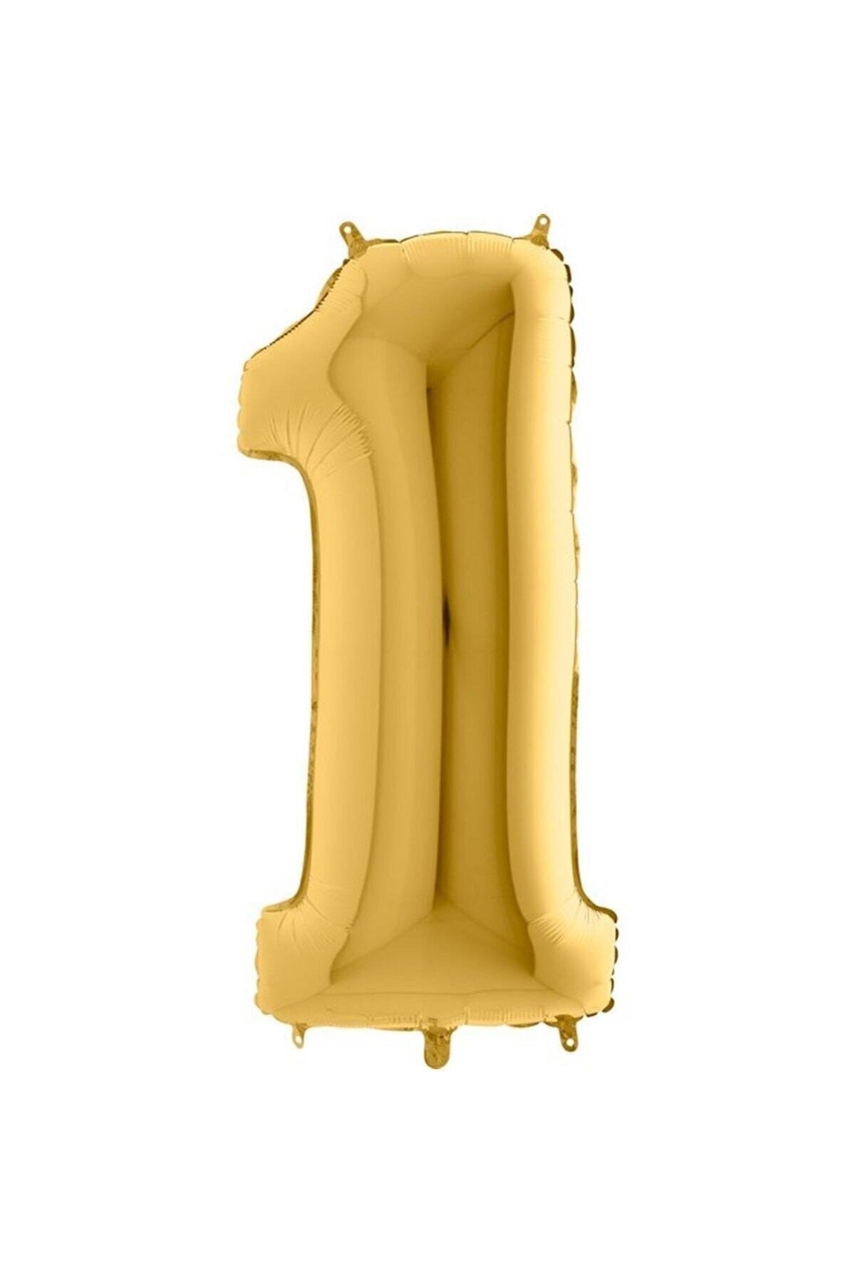 100cm Büyük Folyo Balon 40 Inc Sarı Altın Gold 1 Rakamı