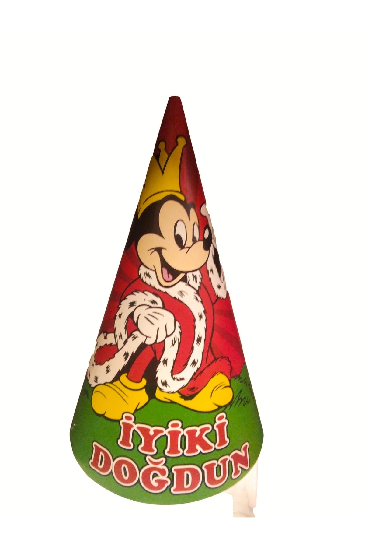3 Adet Mickey Mouse Fare Temalı Külah Yeni Yıl Kukuleta Şapkası Karton Huni Doğum Günü Parti Şapkası