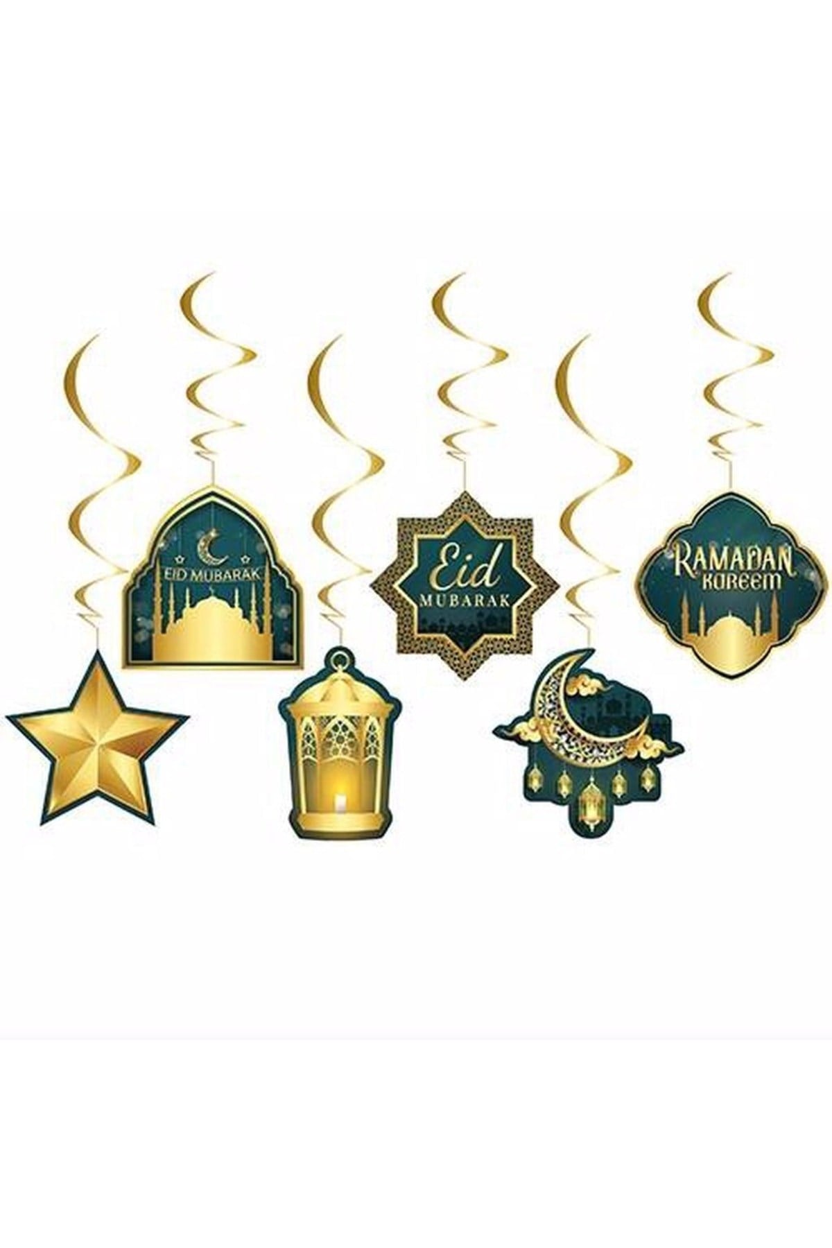 6lı Tavan Süs Eid Mubarak Ramadan Kareem Temalı Sarkıt Ramazan Bayramı Ingilizce Dini Islami Süsü