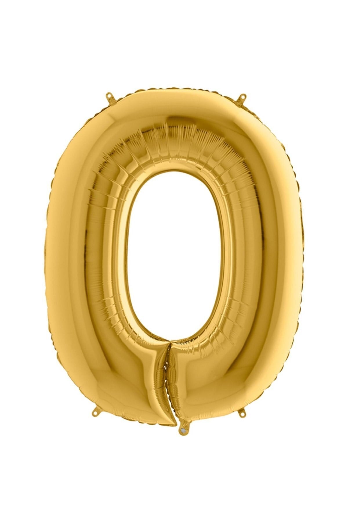 75 cm Gold Orta Boy Sarı Folyo 34 Inç Altın 0 Rakamı Balon