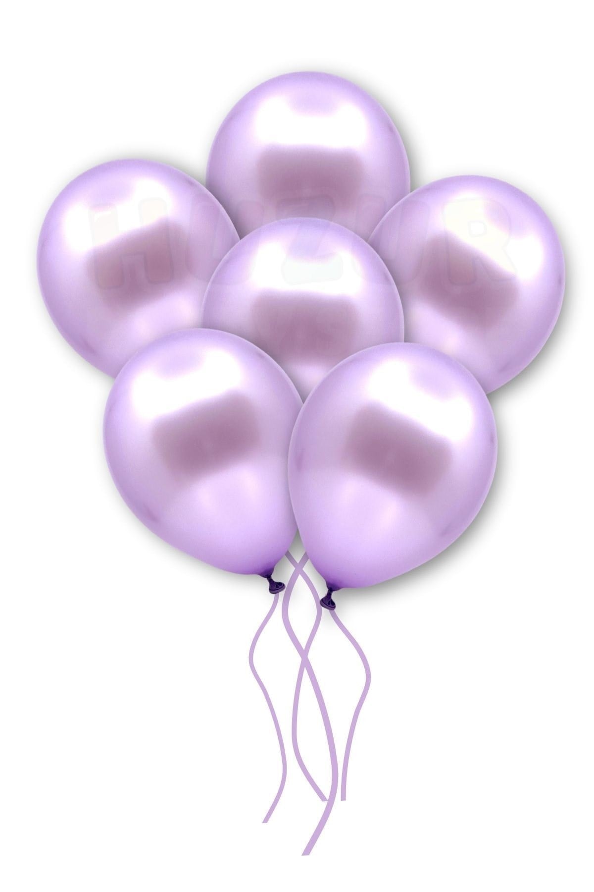Açık Mor Renkli Metalik Balon 50 Adet 30 Cm Lateks Açık Violet Lila Doğum Günü Partisi Temalı Balonu
