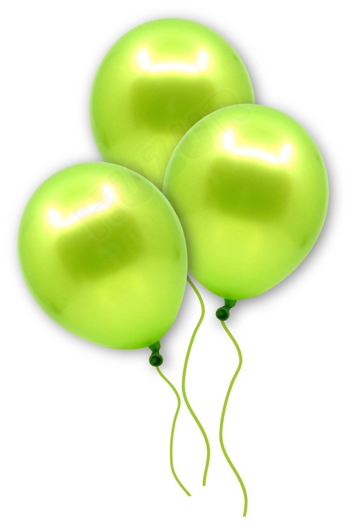 Açık Yeşil Renkli Metalik Balon 10 Adet 30 Cm Lateks Parti Safari Hayvanları Doğum Günü Balonu