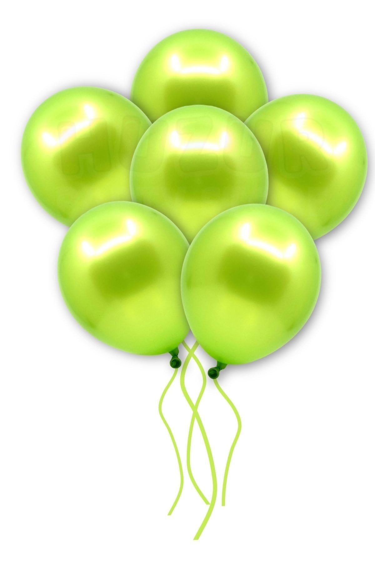 Açık Yeşil Renkli Metalik Balon 50 Adet 30 Cm Lateks Parti Safari Hayvanları Doğum Günü Balonu