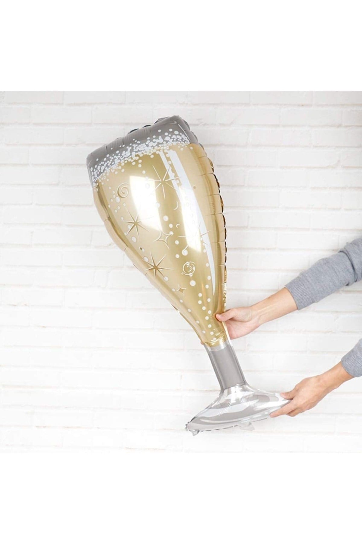 Bride To Be Folyo Balon Gold Renkli 100x45 Cm Bride To Be Bekarlığa Veda Kadeh Şampanya Bardağı Şişe