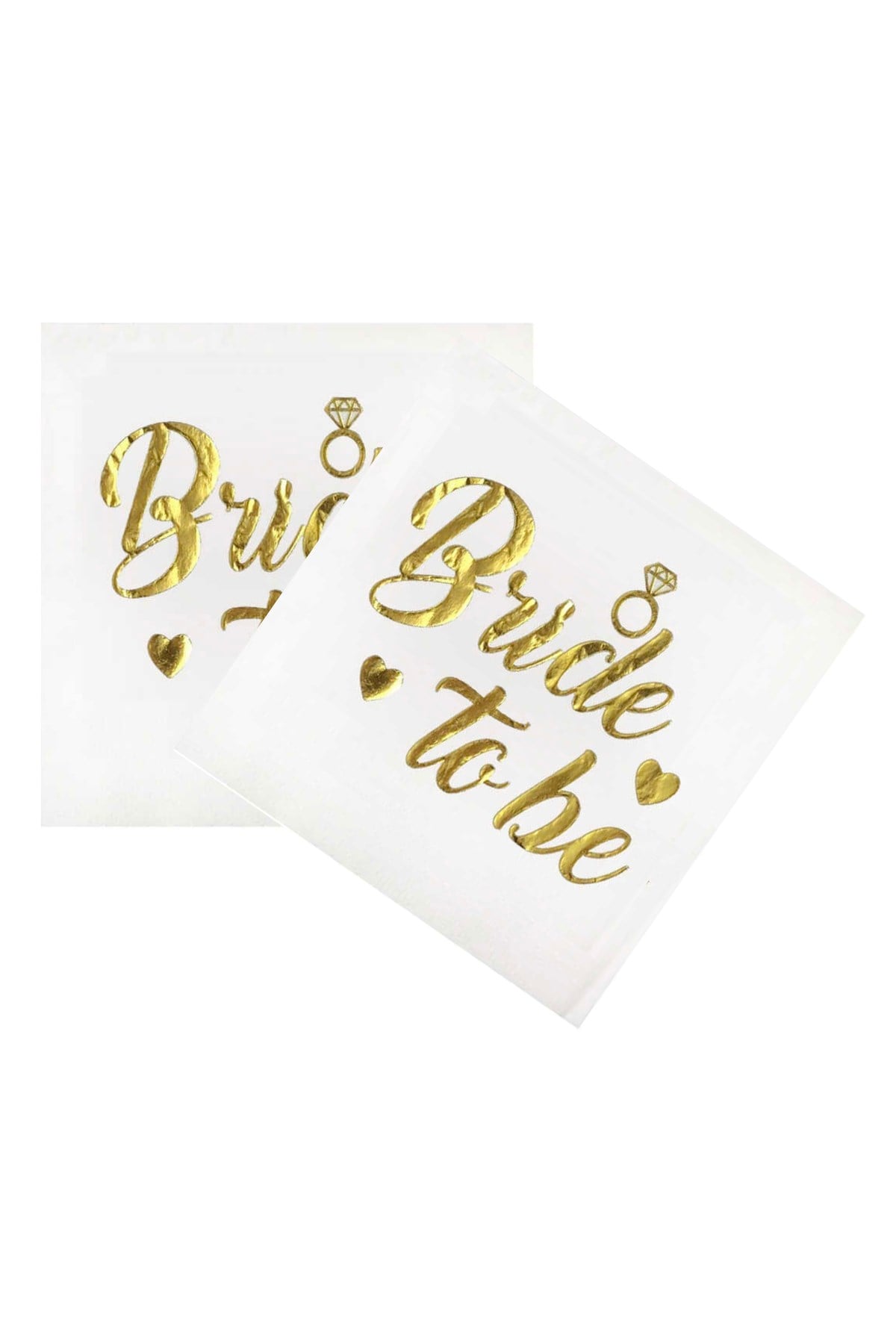 Bride To Be Peçete Gold Yaldızlı Beyaz 16lı Altın Varaklı Bekarlığa Veda Partisi Süsleri Malzemeleri