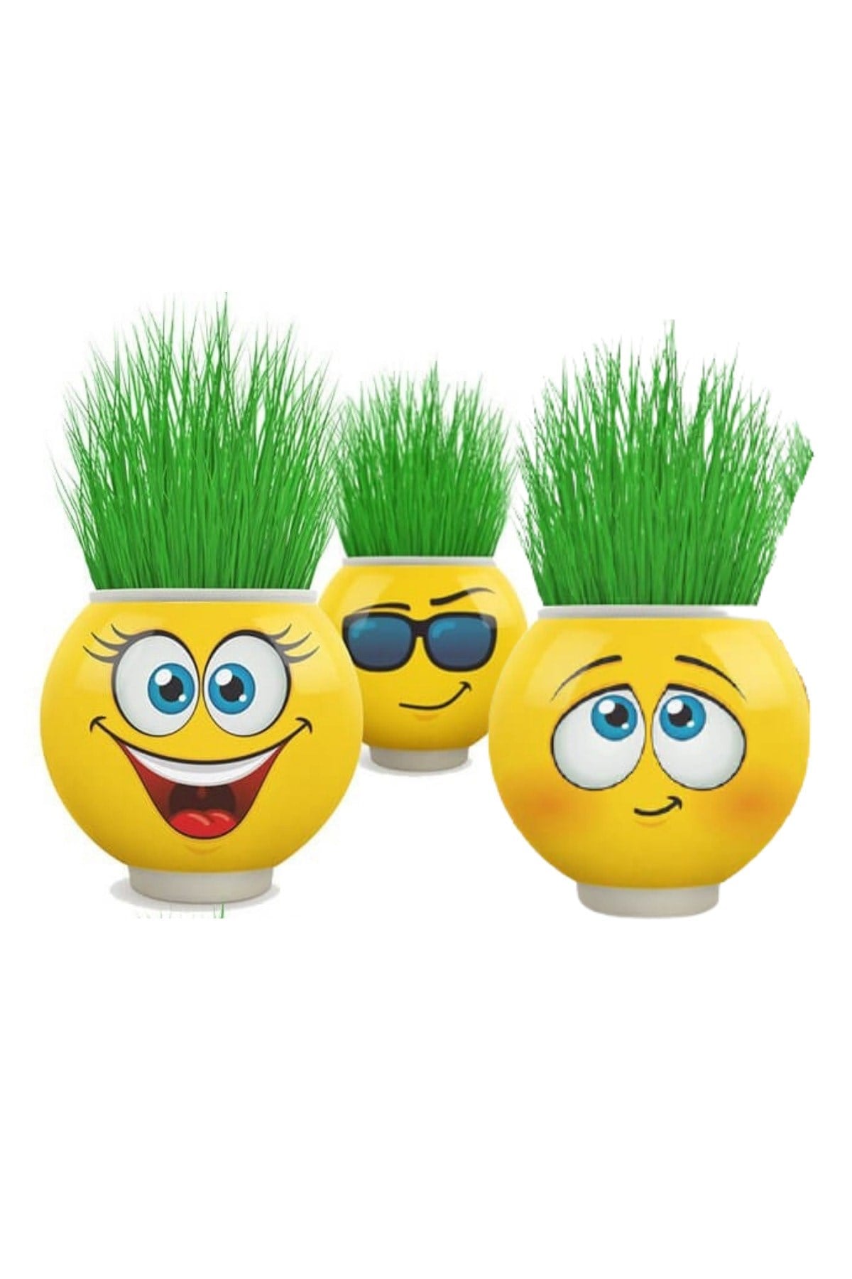 Çim Adam Orijinal 3 Adet Lisanslı Eğlenceli Sevimli Ürün Emojili Çimoji Oyuncaklar
