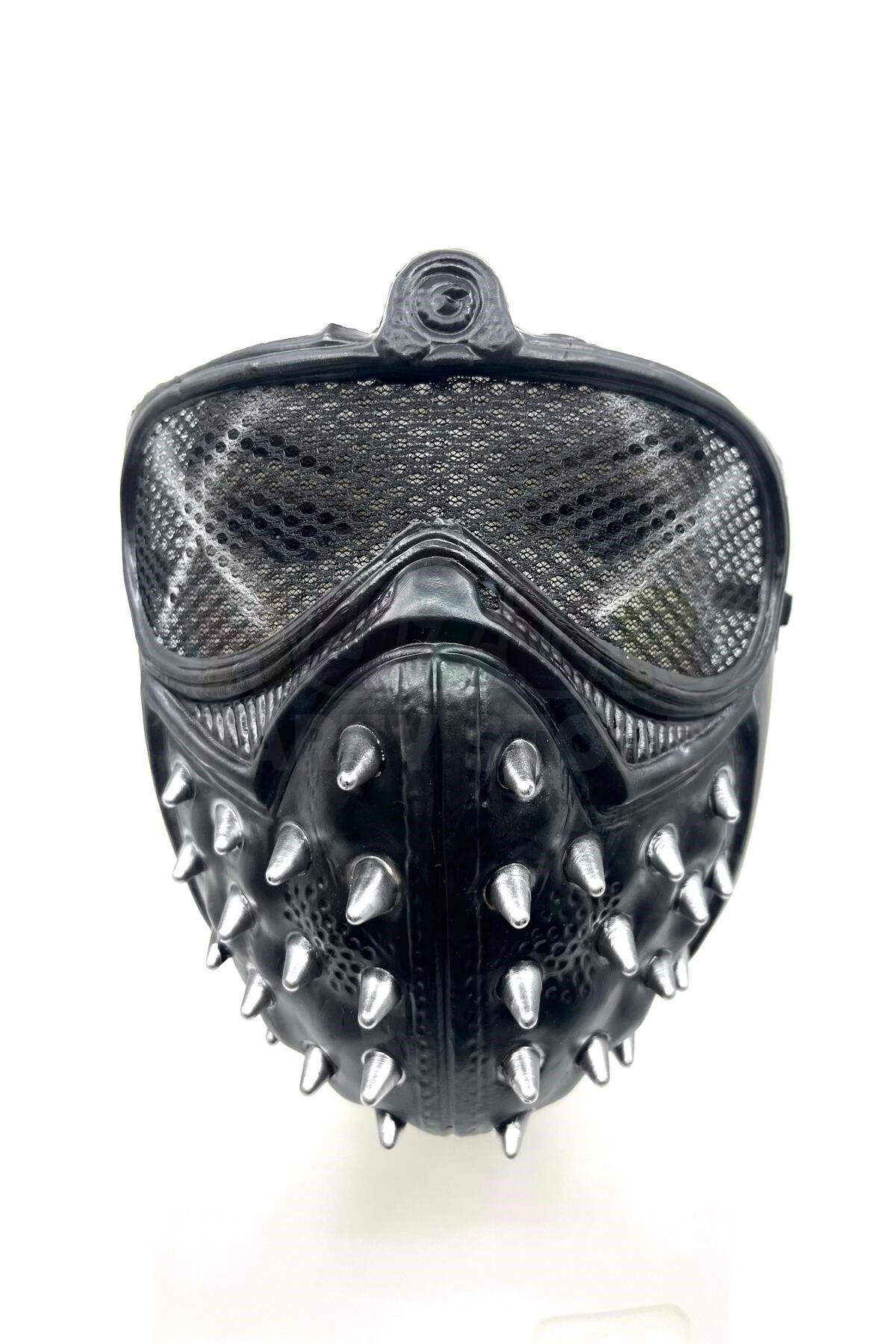 Dikenli Eylemci Gaz Maskesi Siyah Maske Göz Kısmı X boyalı Halloween Partisi Cadılar Bayramı Unisex
