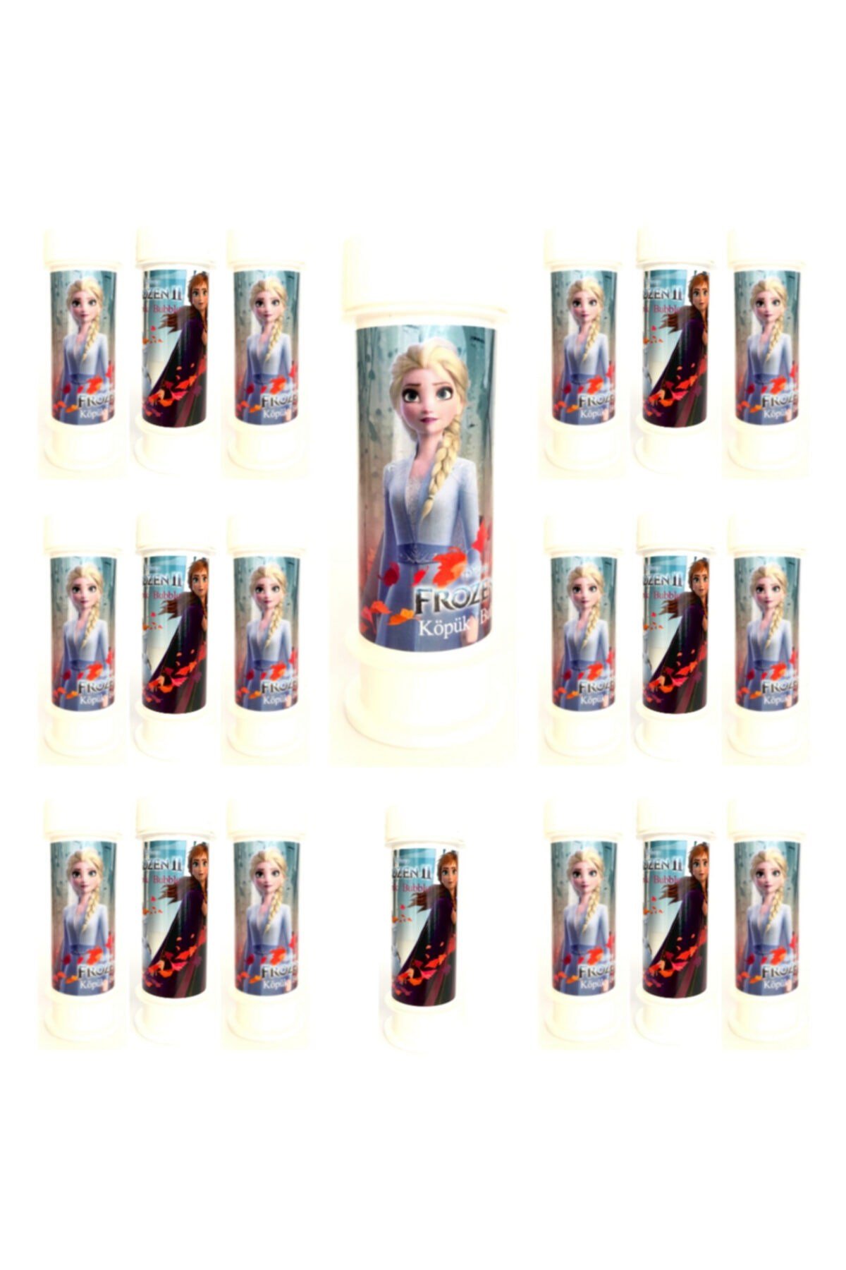 Elsa Anna Karlar Ülkesi Temalı 20'li Köpük Balon Elsa Frozen Karakter Figürlü Köpük Baloncuk 60 ml