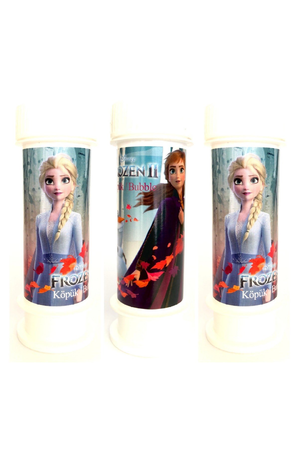 Elsa Anna Karlar Ülkesi Temalı 3'lü Köpük Balon Elsa Frozen Karakter Figürlü Köpük Baloncuk 60 Ml