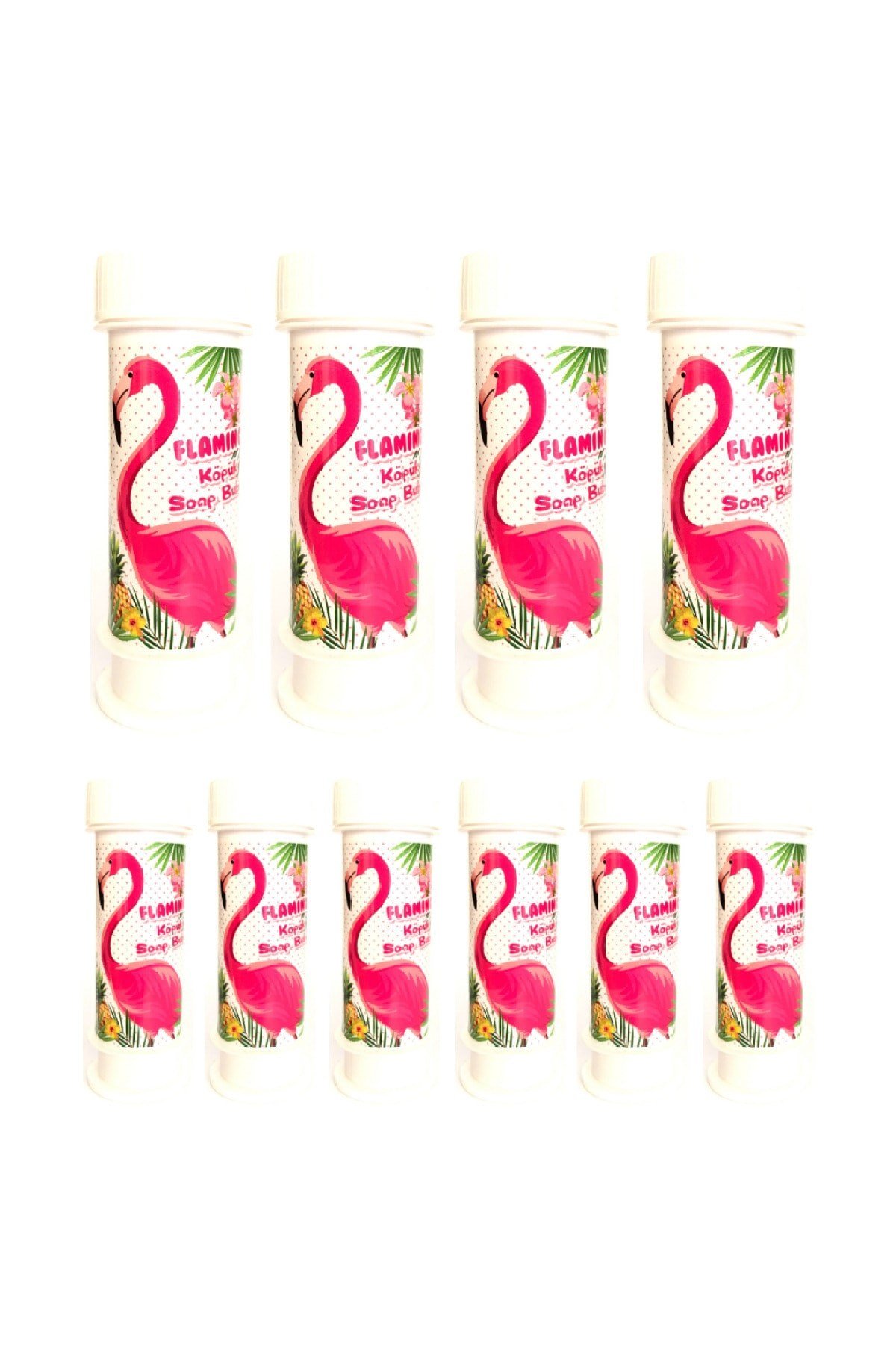 Flamingo Figürlü Temalı 10'lu Köpük Balon Flamingo Karakter Konseptli Köpük Baloncuk 60 Ml