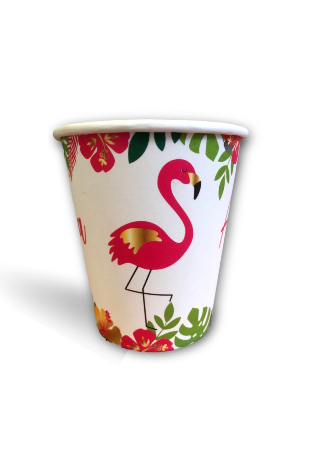 Flamingo Karakterli 8 Adet Bardak Ananas Yaprak Detaylı Doğum Günü Parti Konsepti Kaliteli Lisanslı