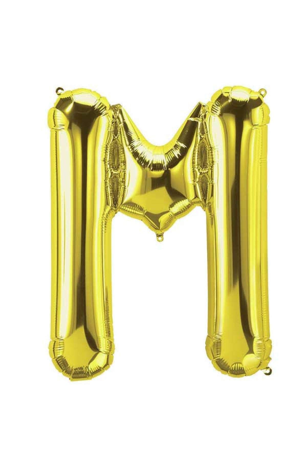 Gold Büyük Boy M Harfi Folyo Balon 40 Inç 100 cm