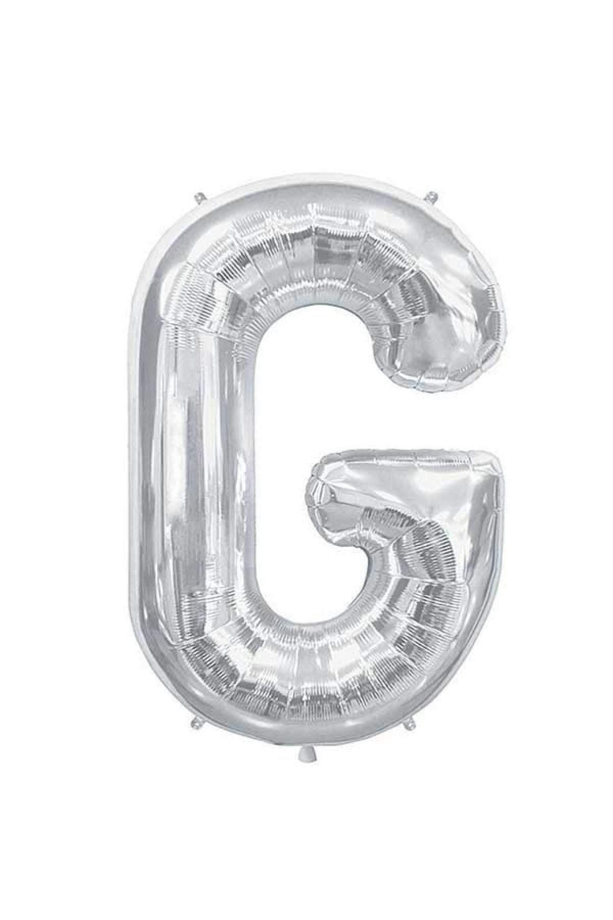 Gümüş G Harfi 75 cm Orta Boy Folyo Balon