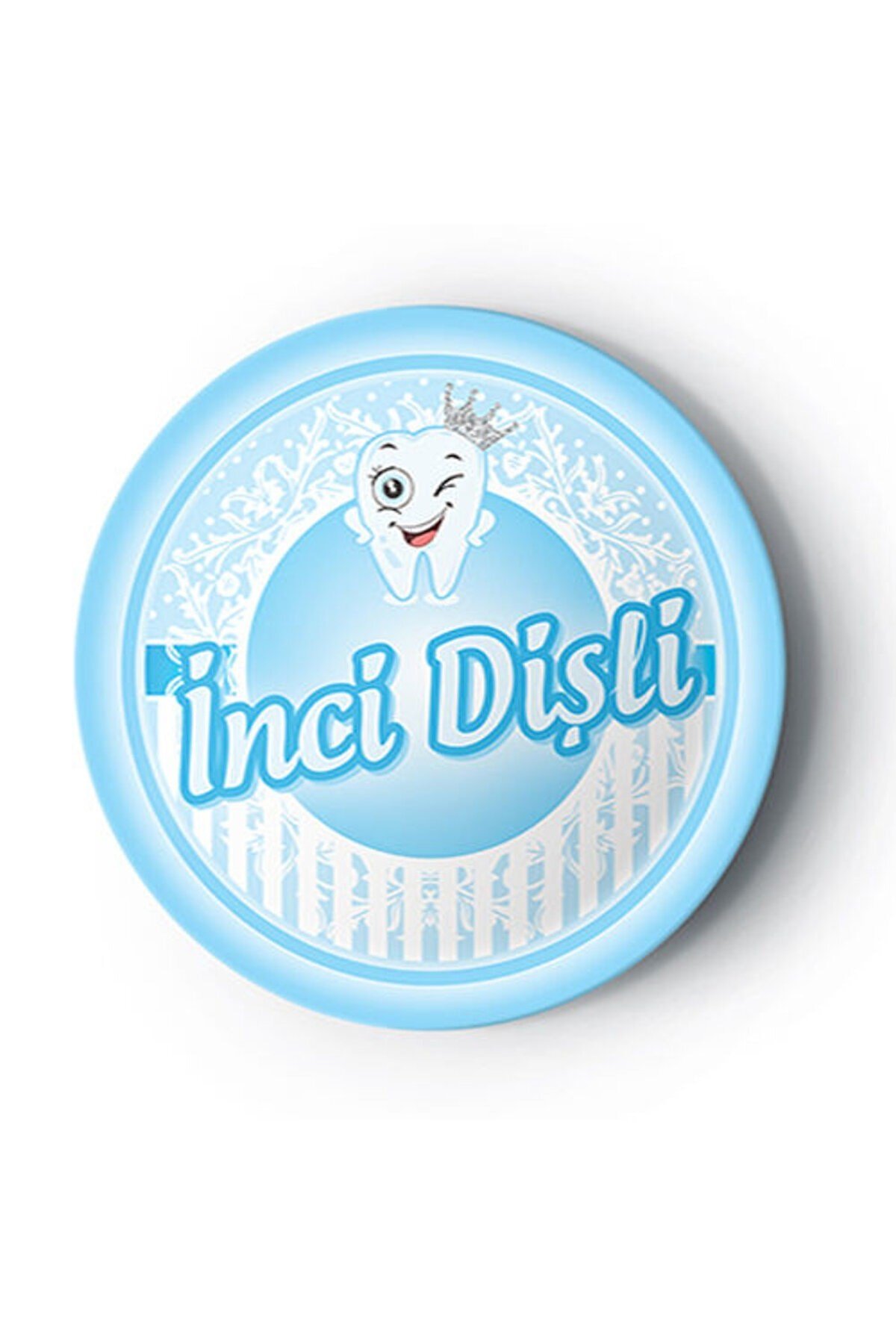 Inci Dişli Yazılı 8 Adet Mavi Tabak Ilk Dişim Çıktı Temalı Diş Buğdayı Partisi Erkek Konsepti 23 Cm