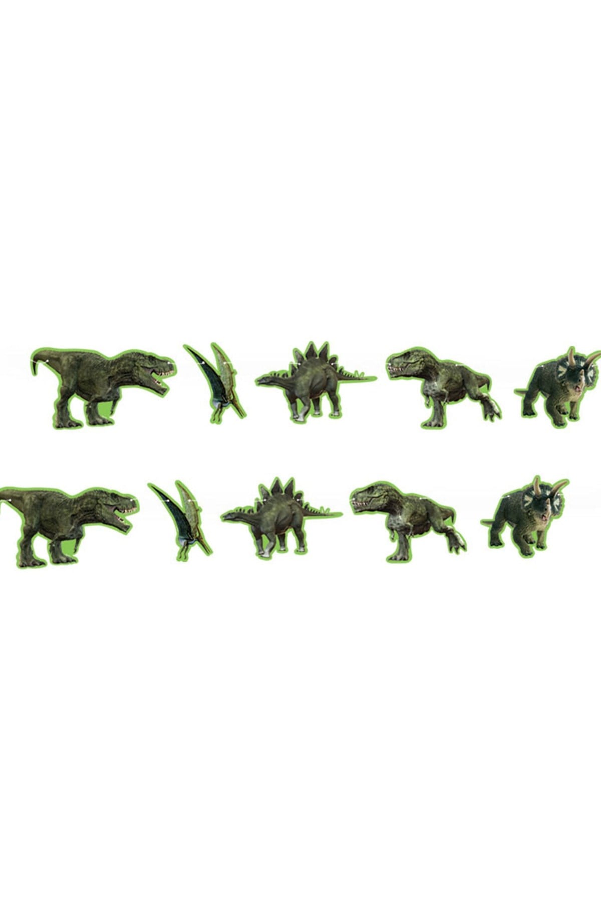 Jurassic World Özel Kesim Banner 2.50 Metre 10 Parça Dinazor Dinozor Yarasa Temalı Parti Konsepti