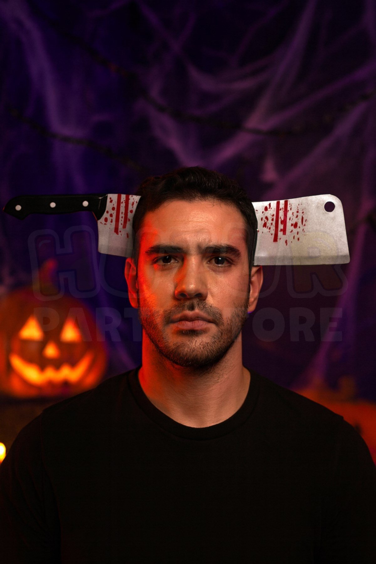 Kafaya Geçen Satır Taç Halloween Partisi Cadılar Bayramı Tacı Sıçramış Kan Ve Akan Kan Detaylı Şaka