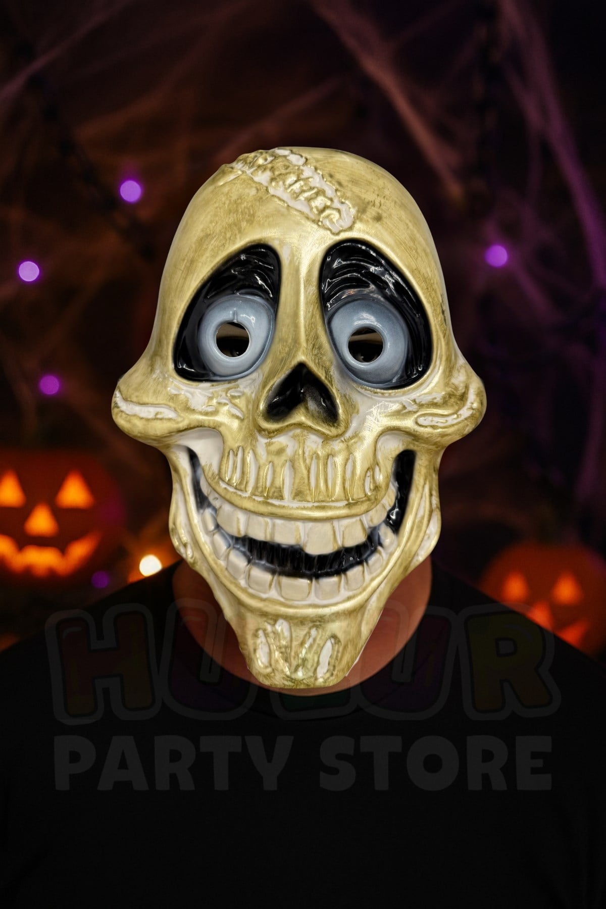 Kemik Surat Maske 30x22 Cm Plastik Cadılar Bayramı Halloween Parti Korku Kurukafa Maske Aksesuar