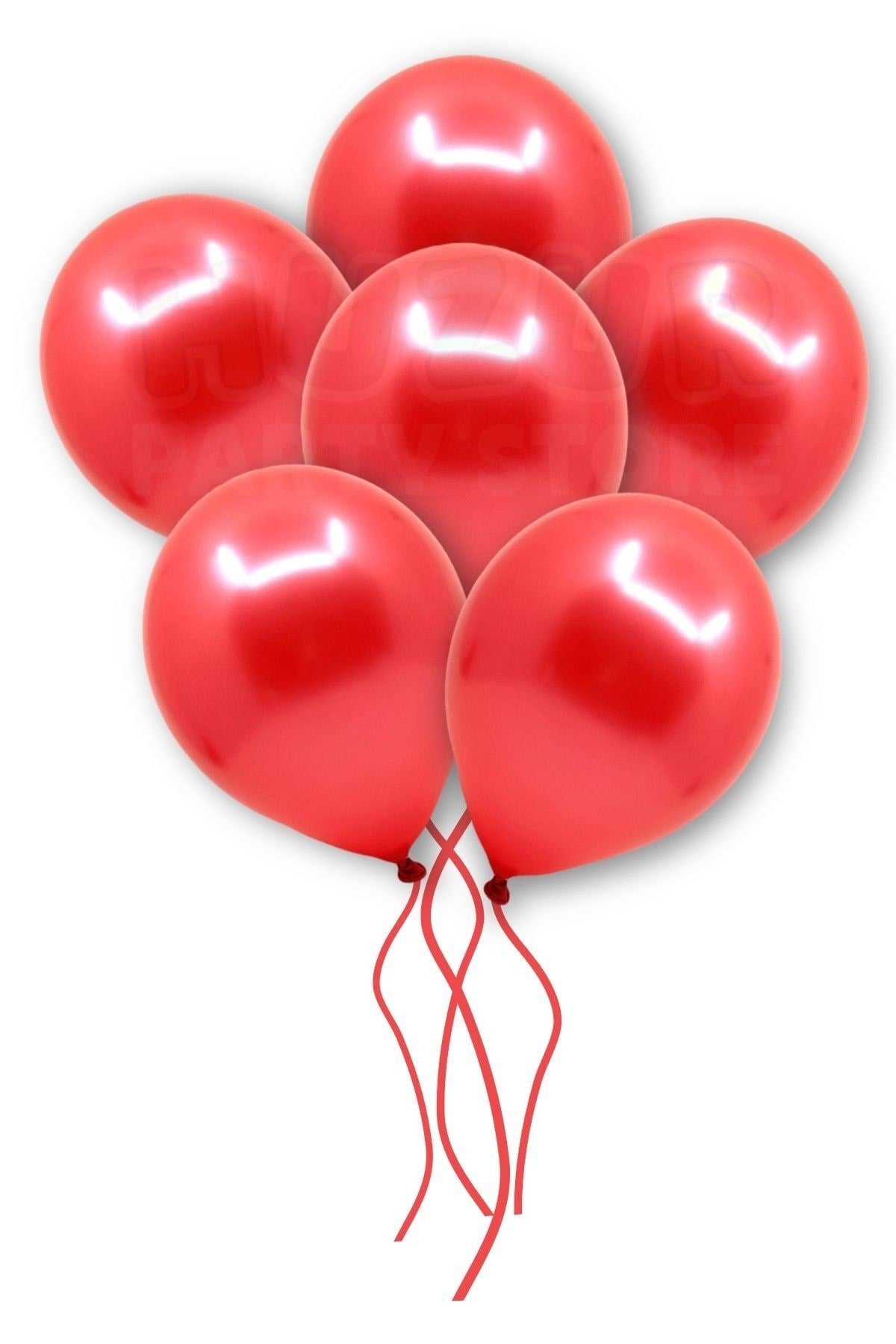 Kırmızı Renkli Metalik Balon 50 Adet 30 Cm Lateks Aşk Romantizm Özel Gün Parti Doğum Günü Balonu