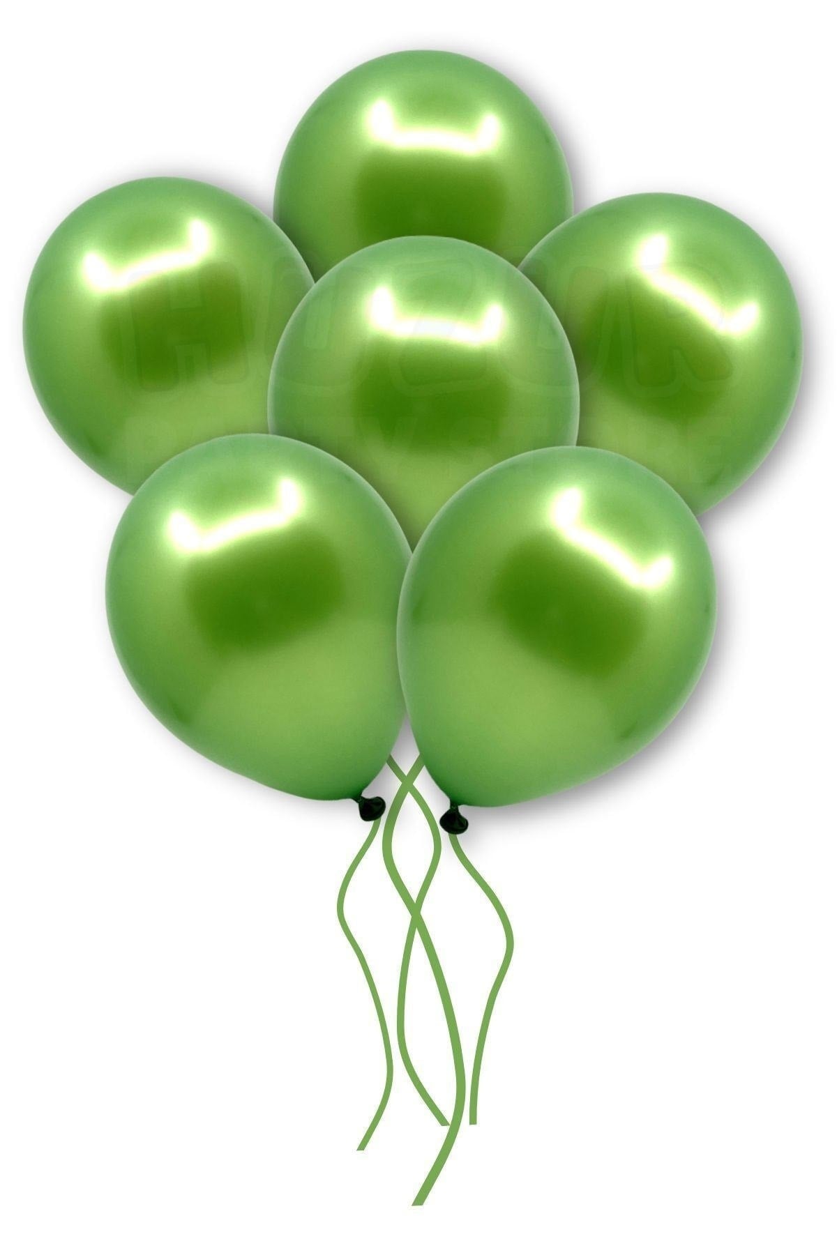 Koyu Yeşil Renkli Metalik Balon 50 Adet 30 Cm Lateks Parti Safari Hayvanları Doğum Günü Balonu