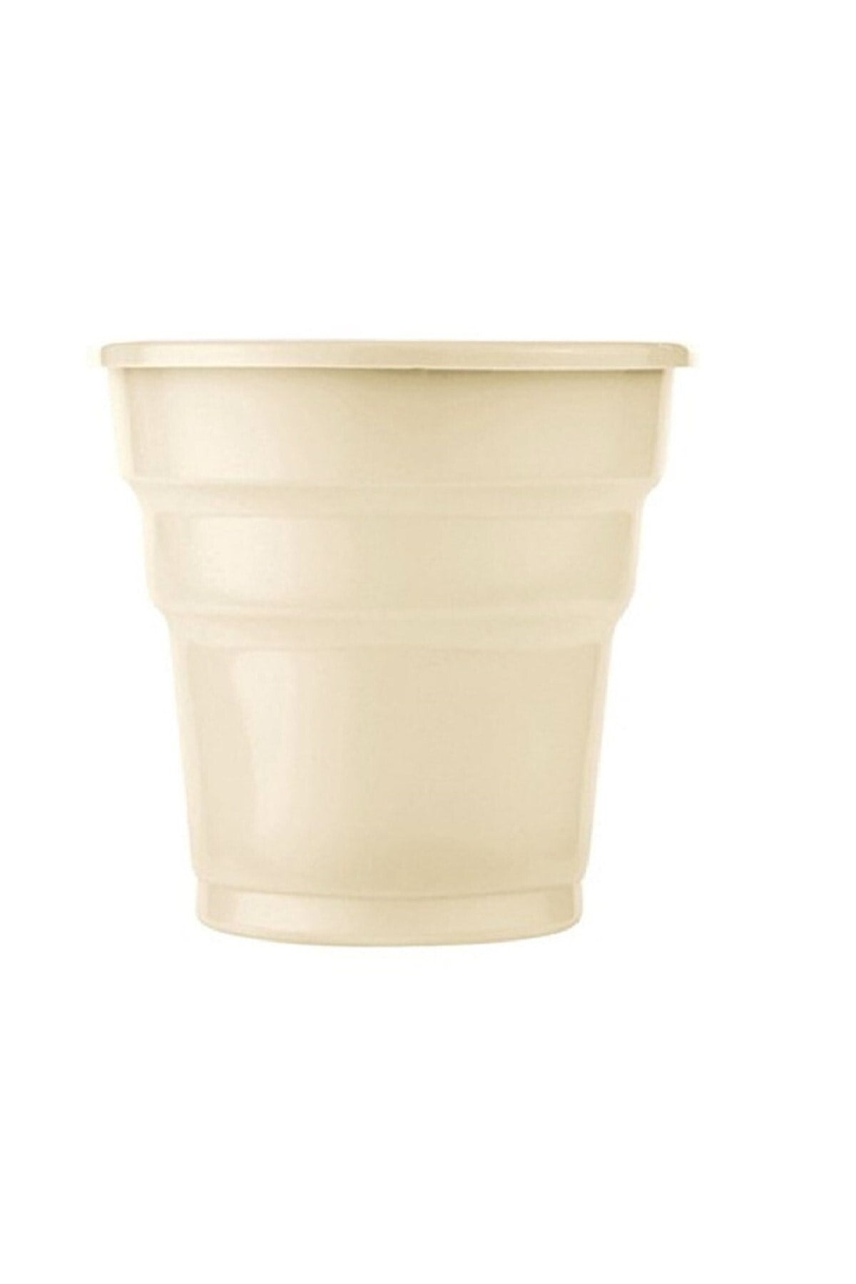 Krem Renk 25 Li Plastik Bardak 180 Cc 7 Oz Sert Doğum Günü Partisi Meşrubat Bardağı