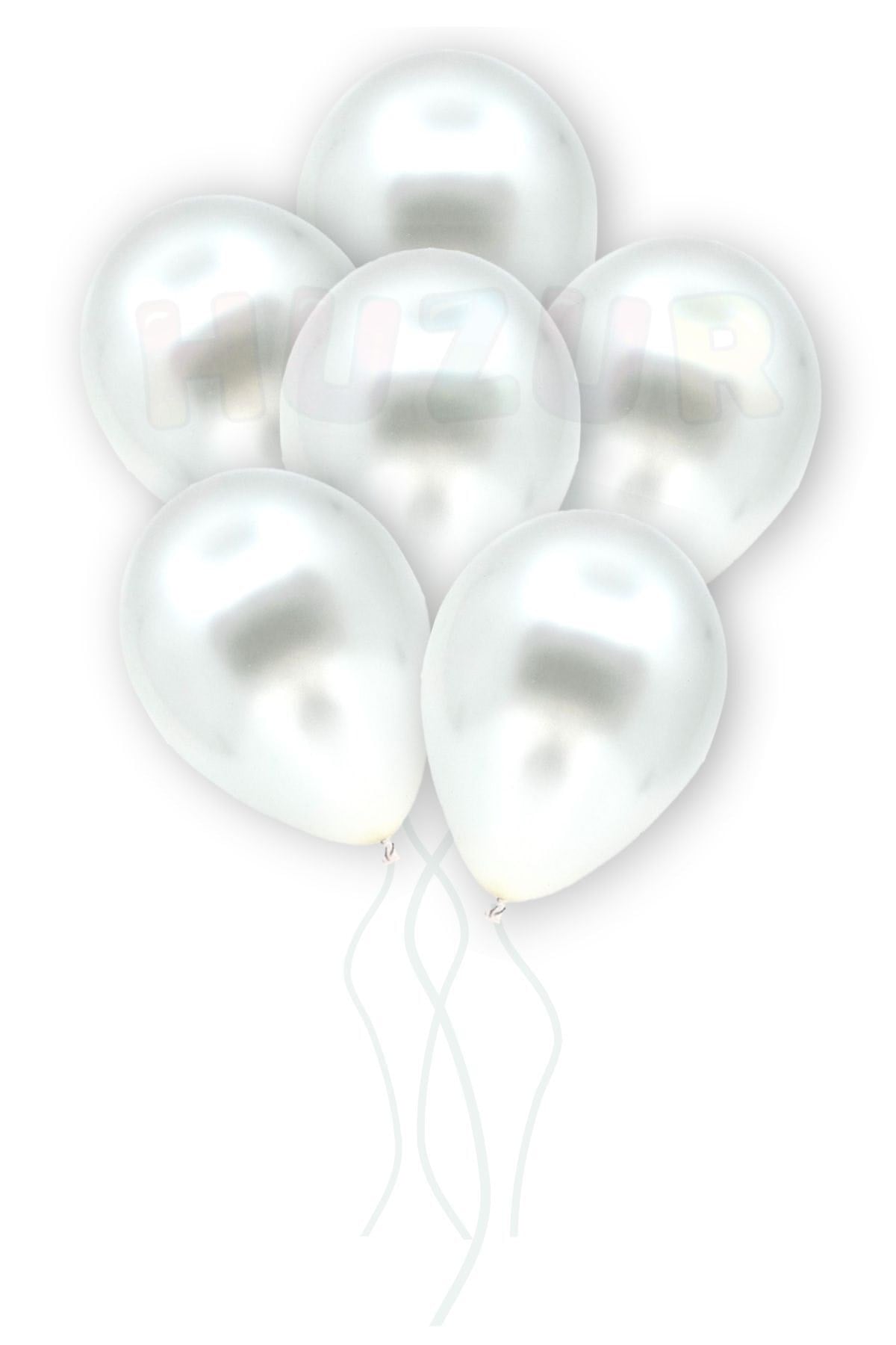 Küçük Mini Boy Beyaz Renkli Metalik Balon 50 Adet 6 Inç 15 Cm Parti Konsept Düğün Doğum Günü Balonu
