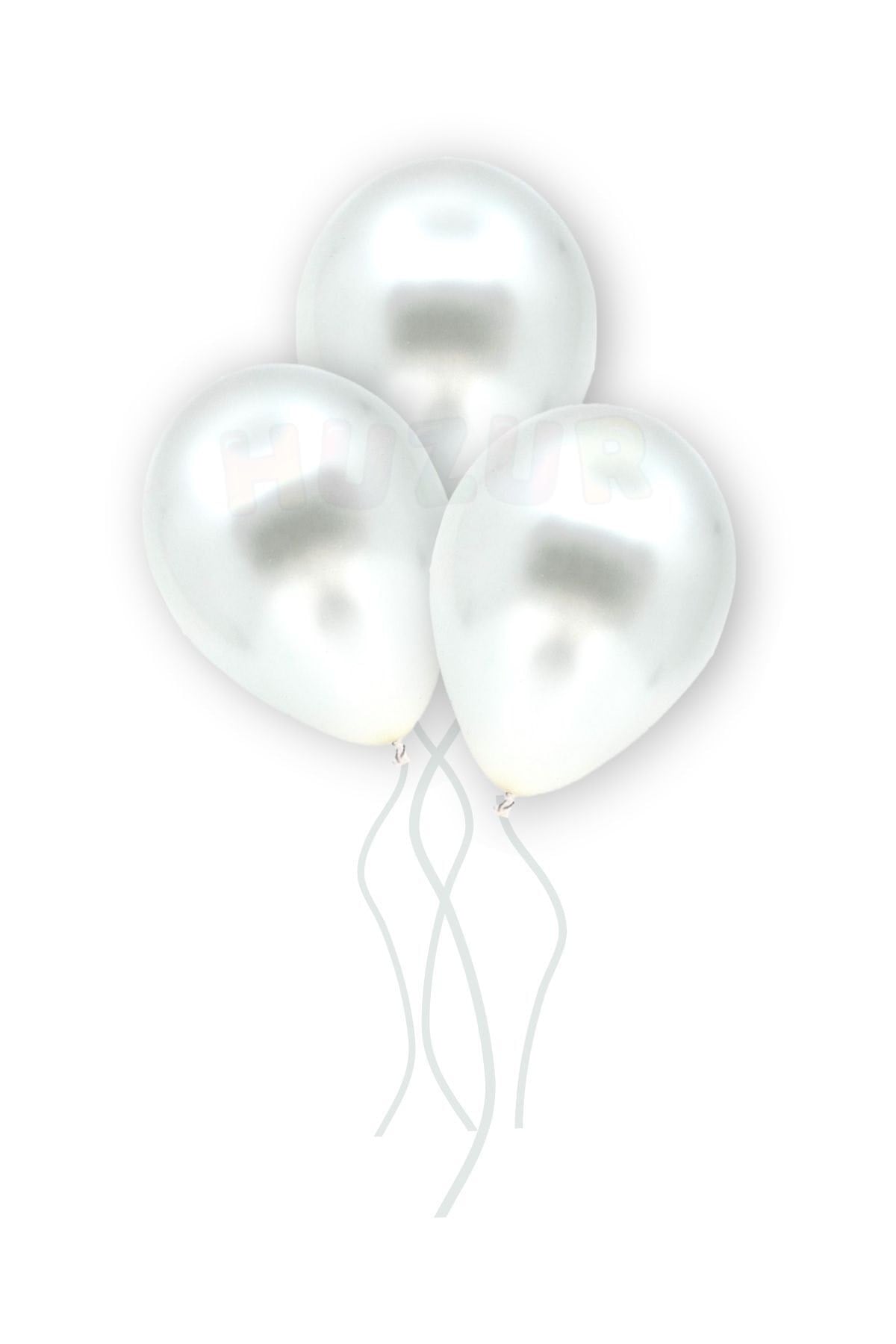 Küçük Mini Boy Beyaz Renkli Metalik Balon 10 Adet 6 Inç 15 Cm Parti Konsept Kına Doğum Günü Balonu