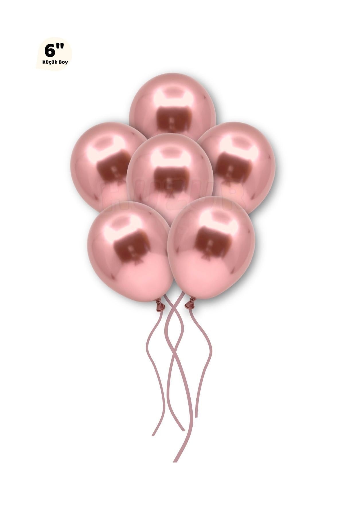 Küçük Mini Boy Rose Gold 50 Adet Renkli Krom Balon 6 Inç 15 Cm Bekarlığa Veda Bride Doğum Günü Balon