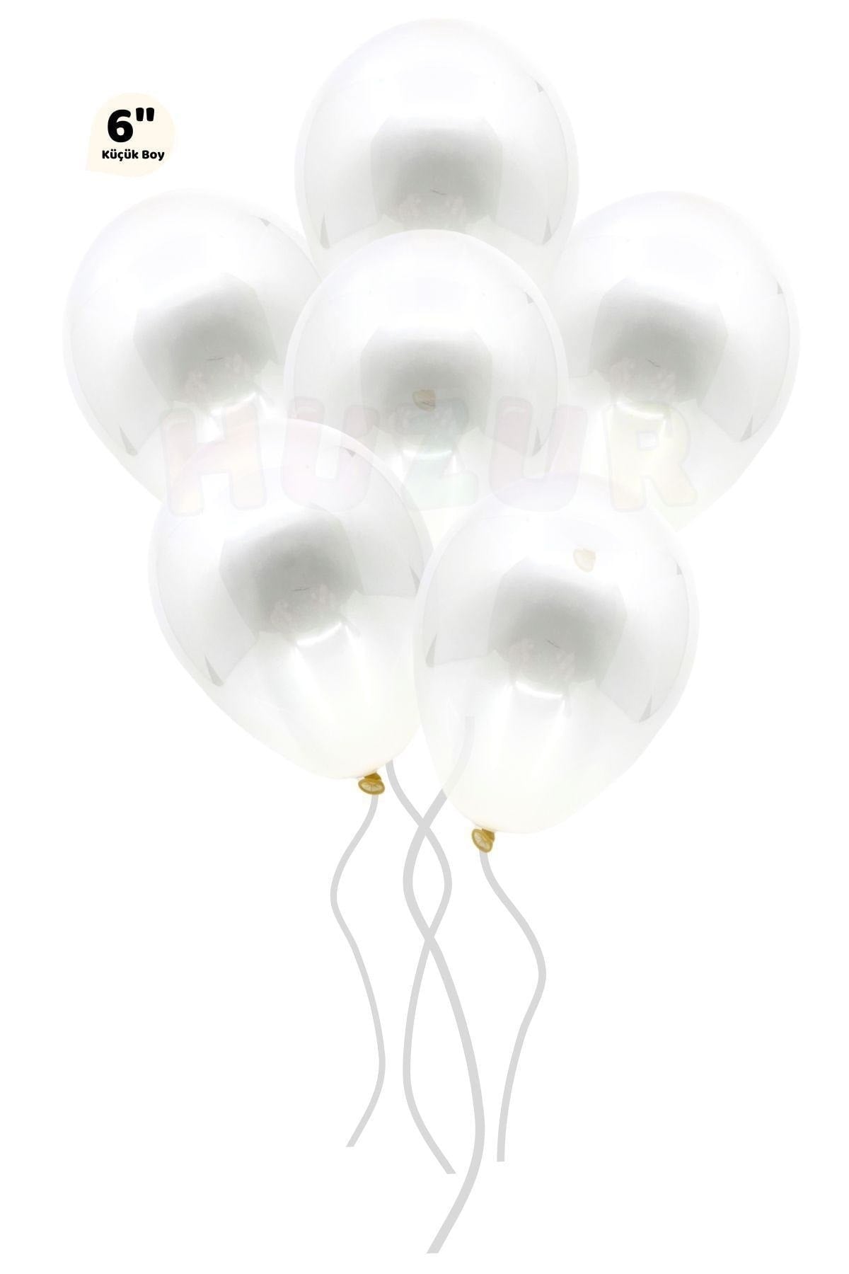Küçük Mini Boy Şeffaf Balon 50 Adet 6 Inç 15 Cm Içi Gözüken Içine Balon Pulu Konfetisi Koyulan Balon