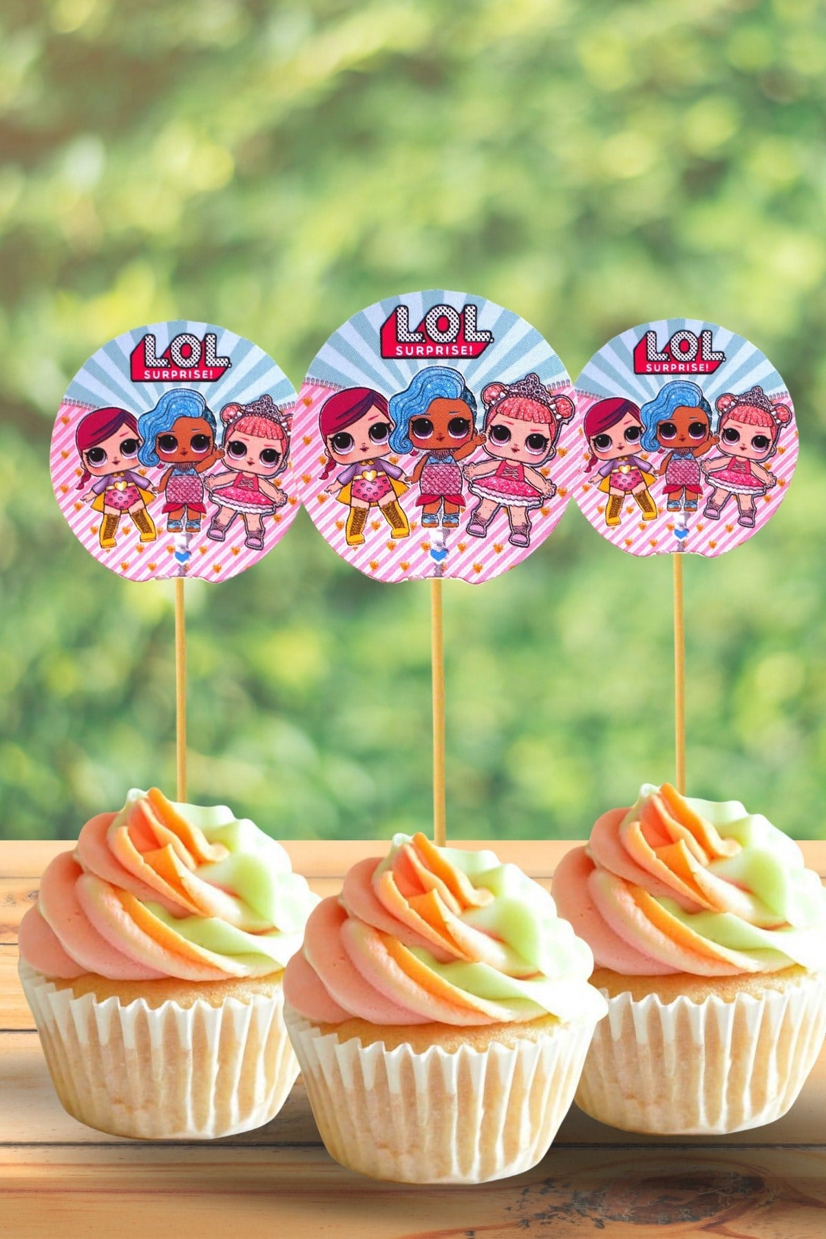 Lol Bebek Surprise Kürdan 20 Adet 9 Cm Cupcuke Muffin Kürdanı Karakter Temalı Kızlar Parti Konsepti