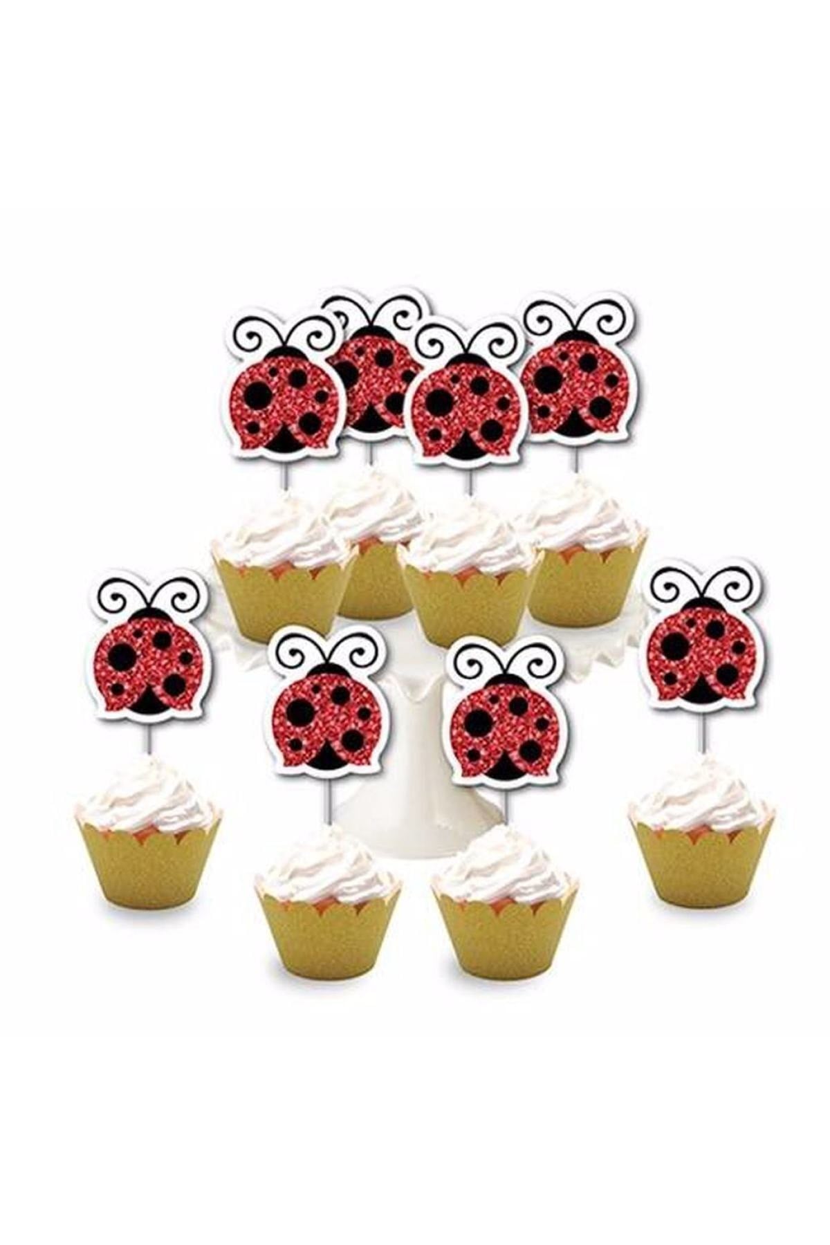 Mini Party Store 8li Simli Eva Delux Kürdan Uğur Böceği